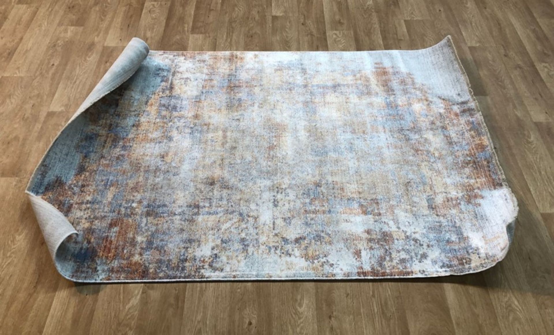 TIVOLI TRAFALGAR ABSTRACT BLUE RUG / SIZE: 120 X 180CM BY WELL WOVEN