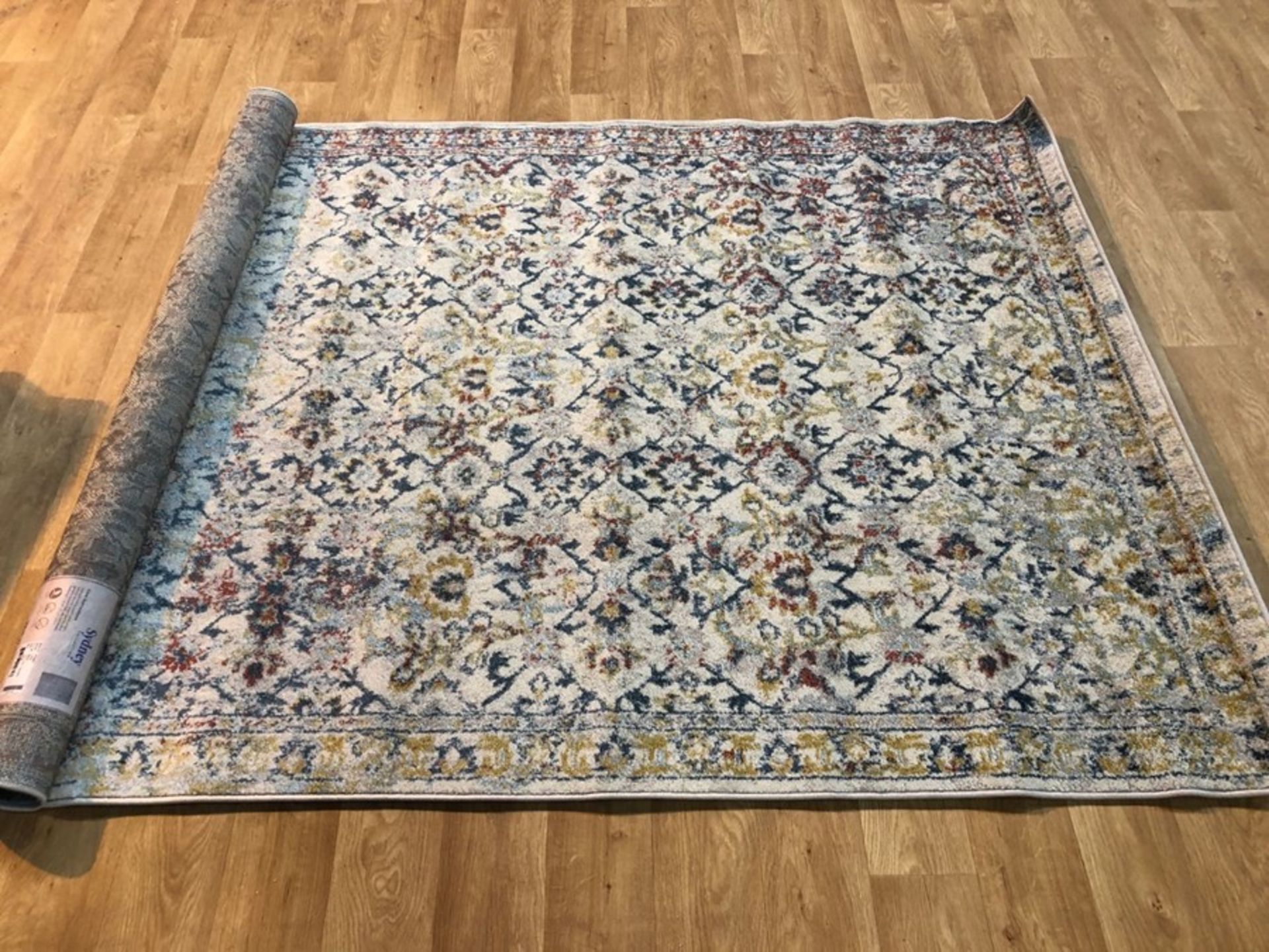 SYDNEY LYRIC DISTRESSED BEIGE RUG / SIZE: 160 X 220CM BY WELL WOVEN