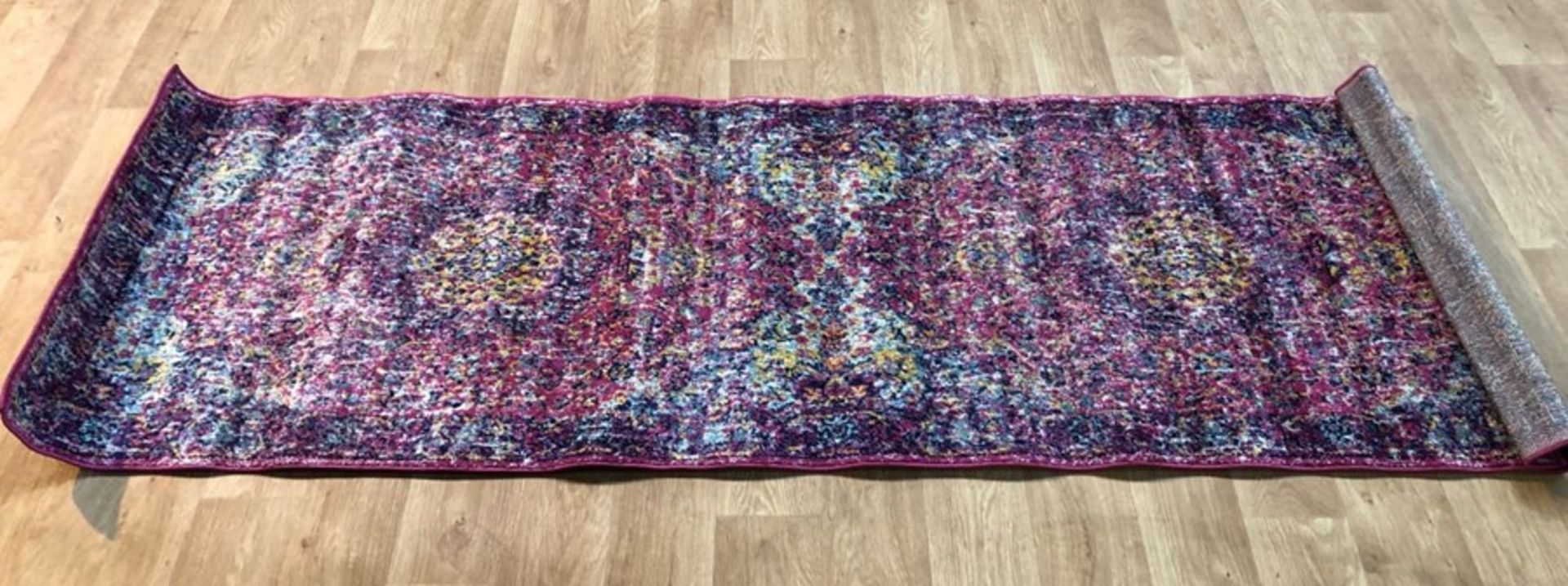 BARKSDALE BLOOMING PINK AREA RUNNER RUG / SIZE: 80 X 245CM BY LATITUDE VIVE
