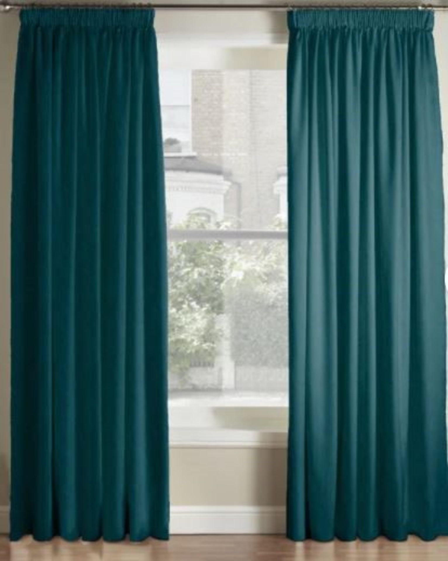 KRUM LUXURY VELVET PENCIL PLEAT ROOM DARKENING CURTAINS