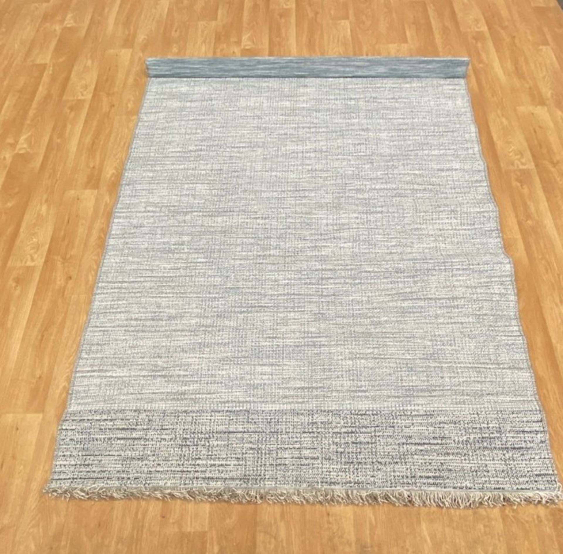 LA REDOUTE TWEED BLUE/GREY THINK RUG (160X230CM)