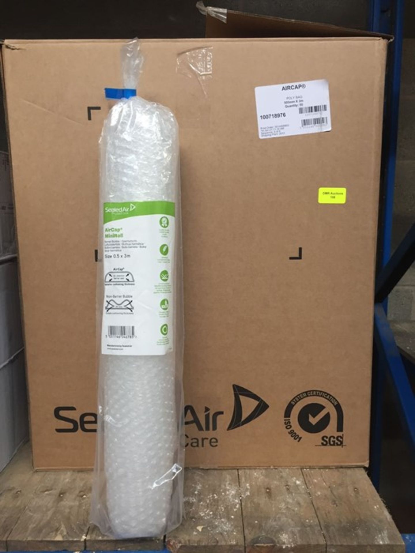 1 LOT TO CONTAIN A BOX OF 50 X AIRCAP POLY BAGS 500MM X 3M L-8