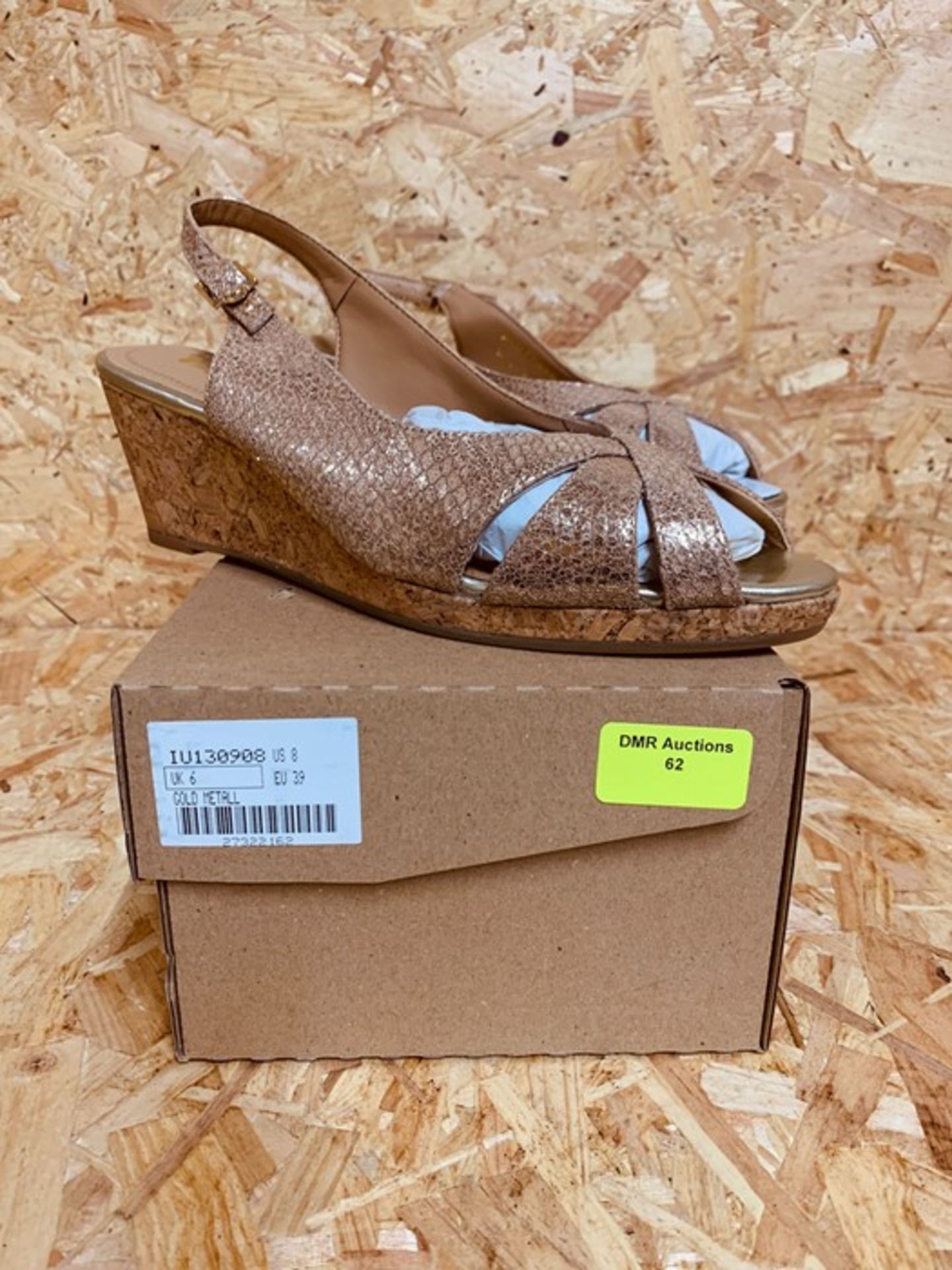 VAN DAL LADIES WEDGES - UK SIZE 6/GOLD METAL