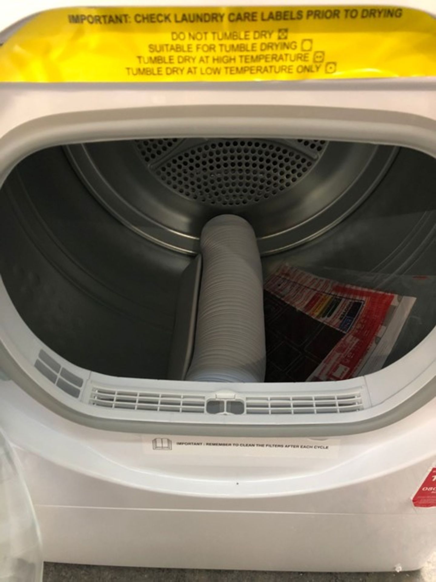 HOOVER HLV10LG VENTED TUMBLE DRYER, 10KG LOAD, WHITE - Image 2 of 2