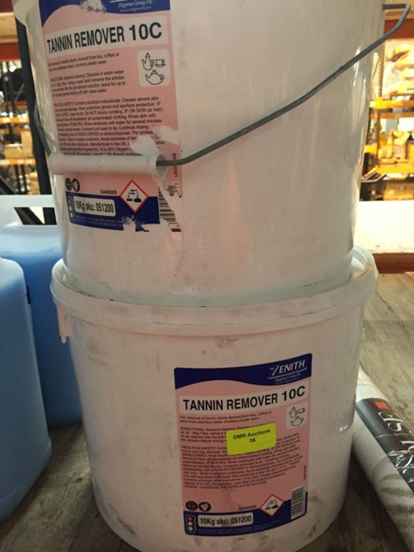 1 LOT TO CONTAIN 2 X 10KG TUBS OF ZENITH TANNIN REMOVER