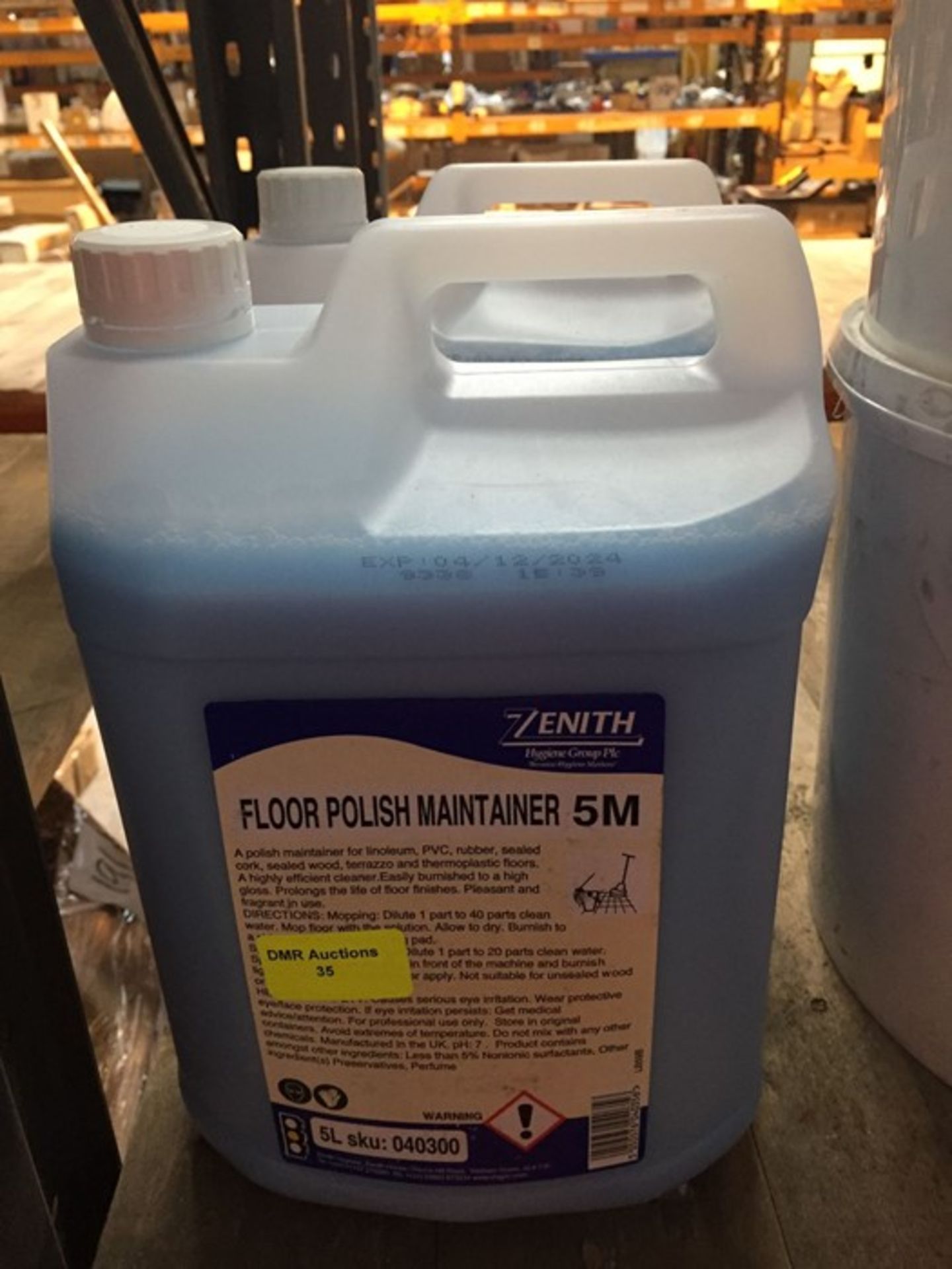 1 LOT TO CONTAIN 2 X 5L TUBS OF ZENITH FLOOR MAINTAINER