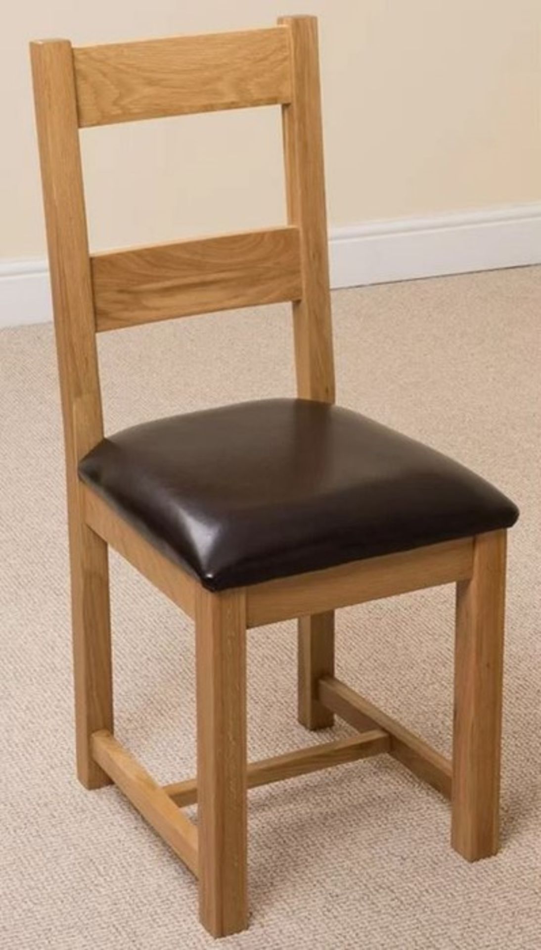 SOLID WOOD UPHOLSTERED DINING CHAIR IN LIGHT OAK
