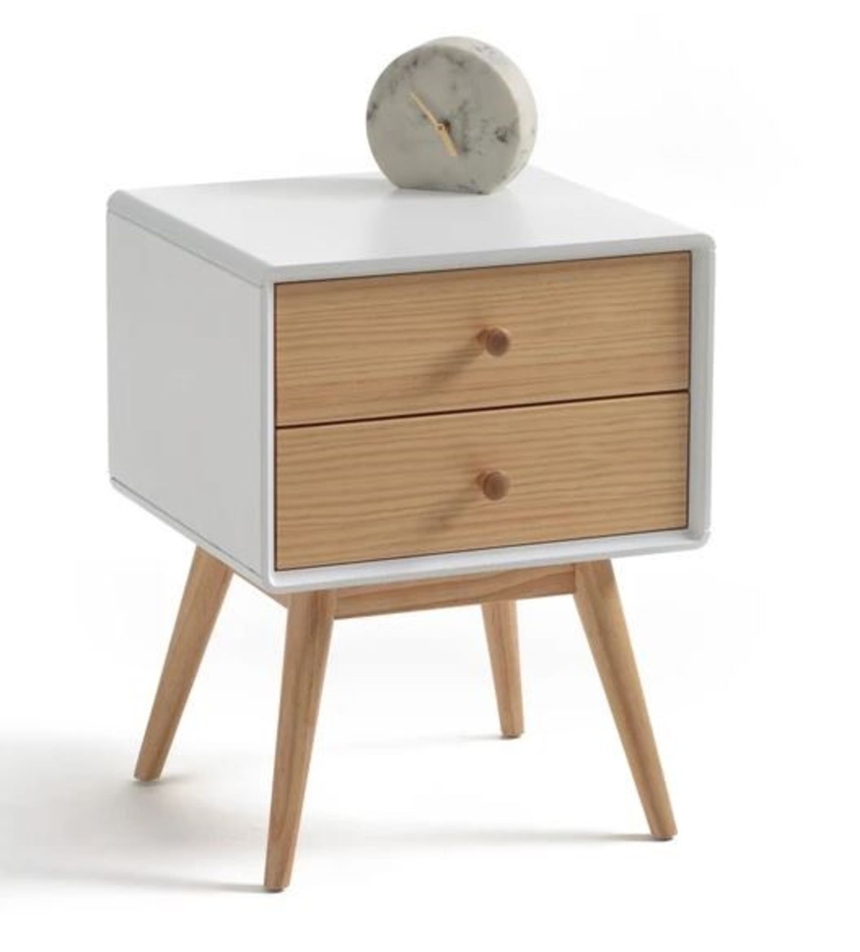 LA REDOUTE JIMI BEDSIDE TABLE WITH 2 DRAWERS