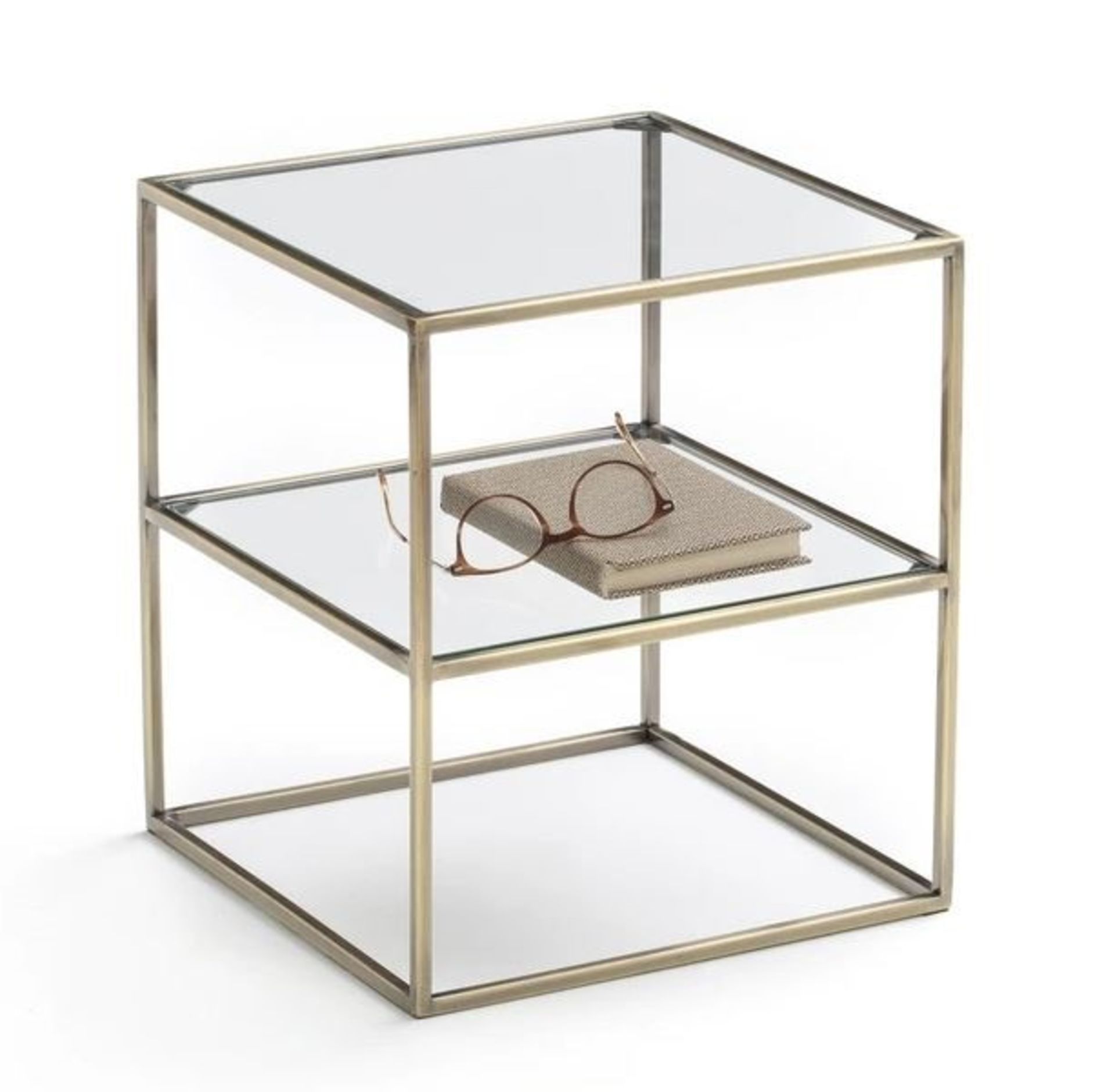 LA REDOUTE LUXORE DOUBLE-SHELF BEDSIDE TABLE - Image 2 of 2