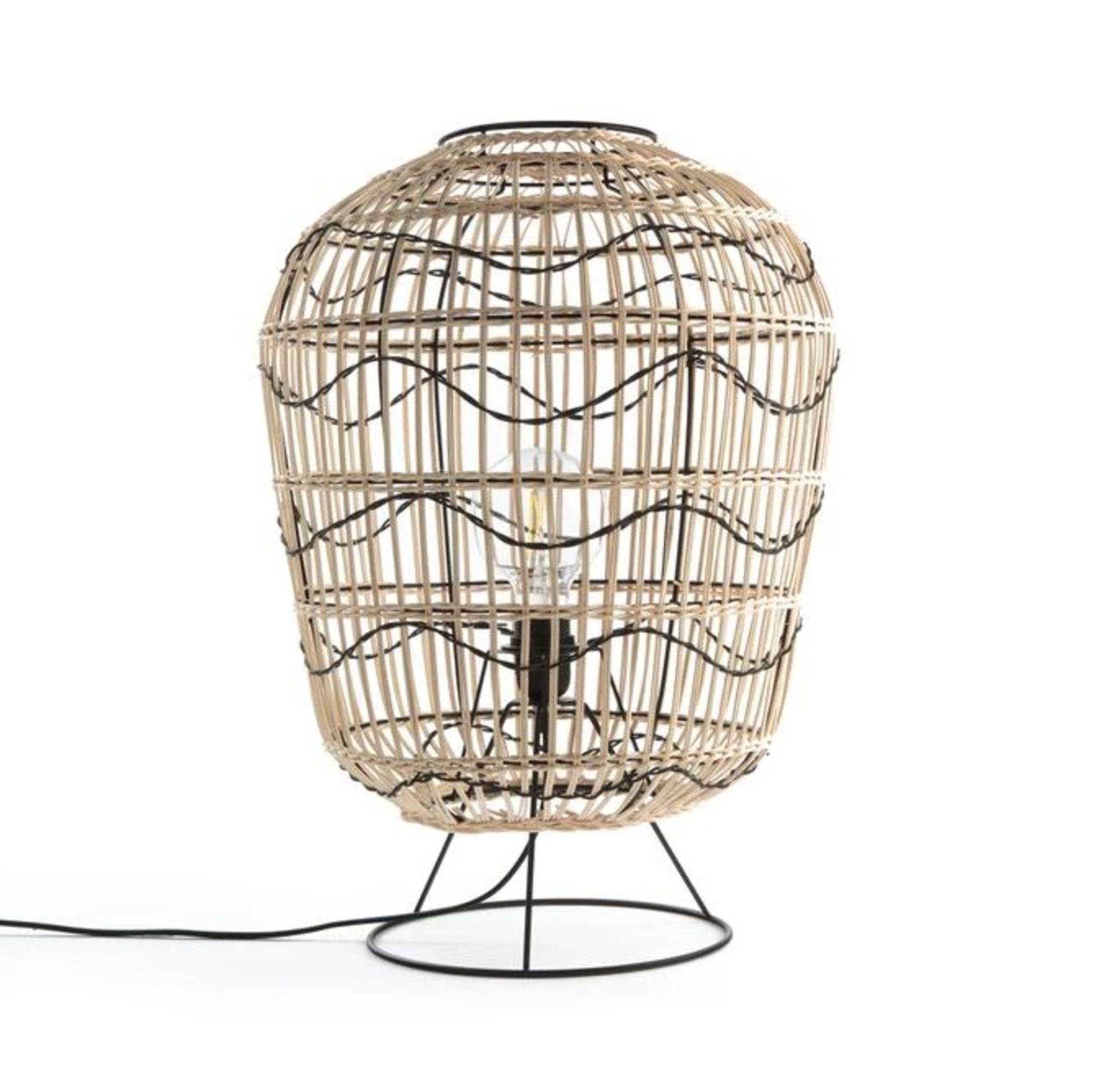 LA REDOUTE MARTABAN METAL & RATTAN LAMPSHADE - Image 2 of 2