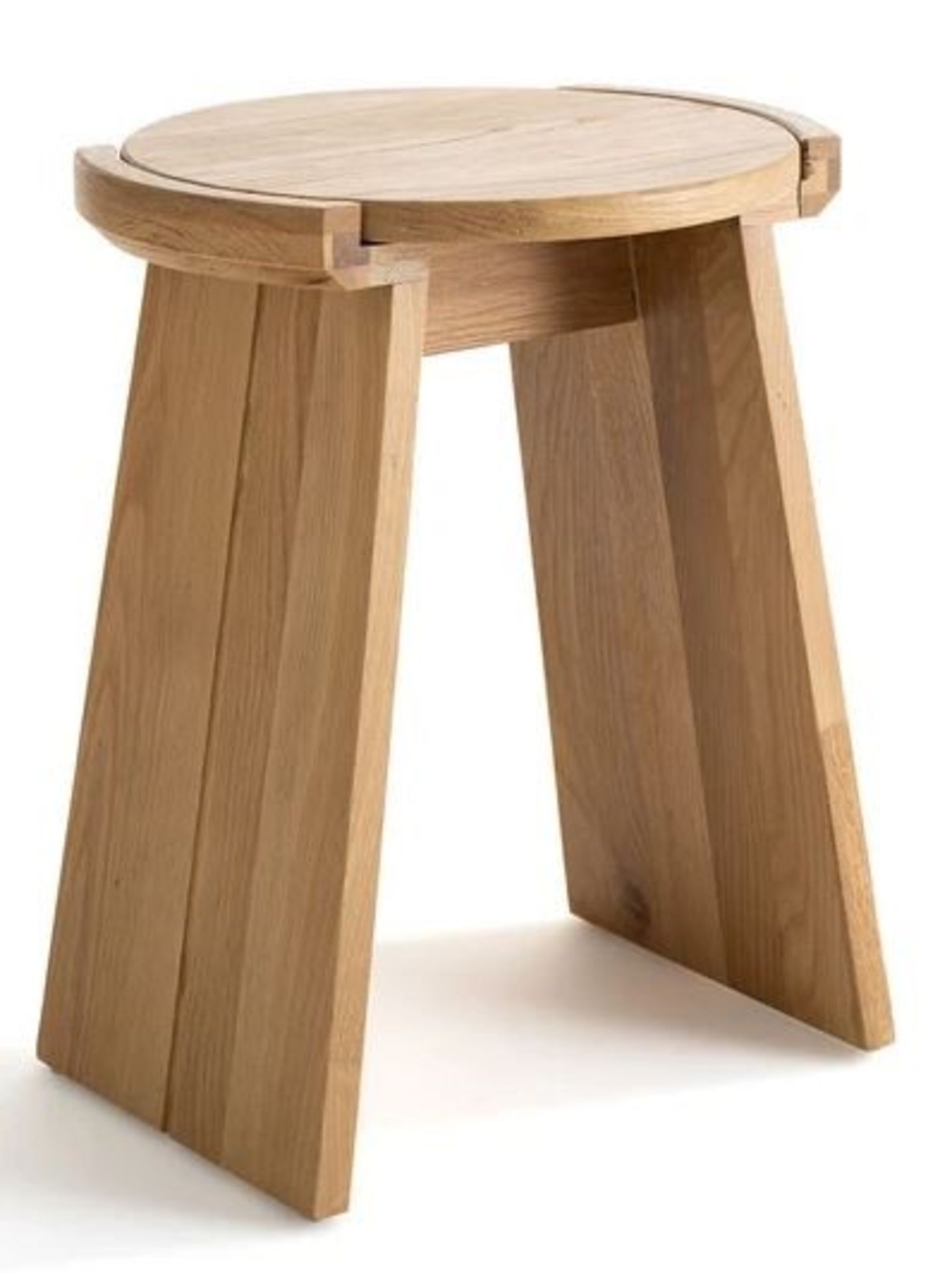 LA REDOUTE TIBET SOLID OAK STOOL / SIDE TABLE