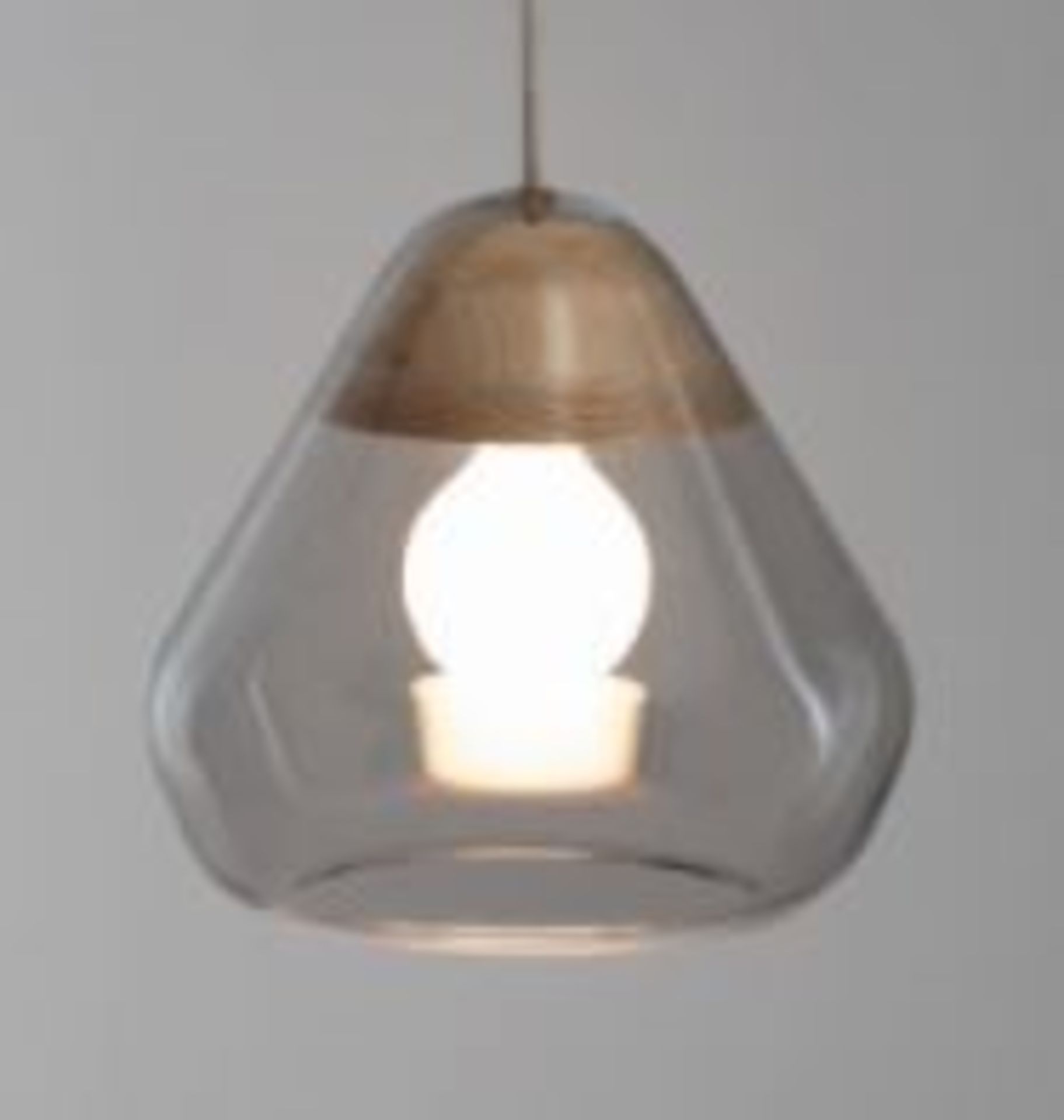 LA REDOUTE NATURAL AND GLASS CEILING LAMP NASOA NATURAL