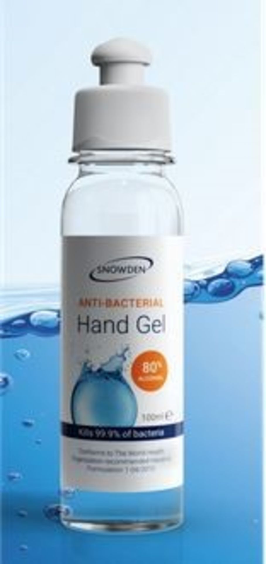 1 LOT TO CONTAIN A BOX OF 50 X SNOWDEN HEALTHCARE ANTI-BACTERIAL HAND GEL 70% ALCOHOL 50ML BOTTLES /