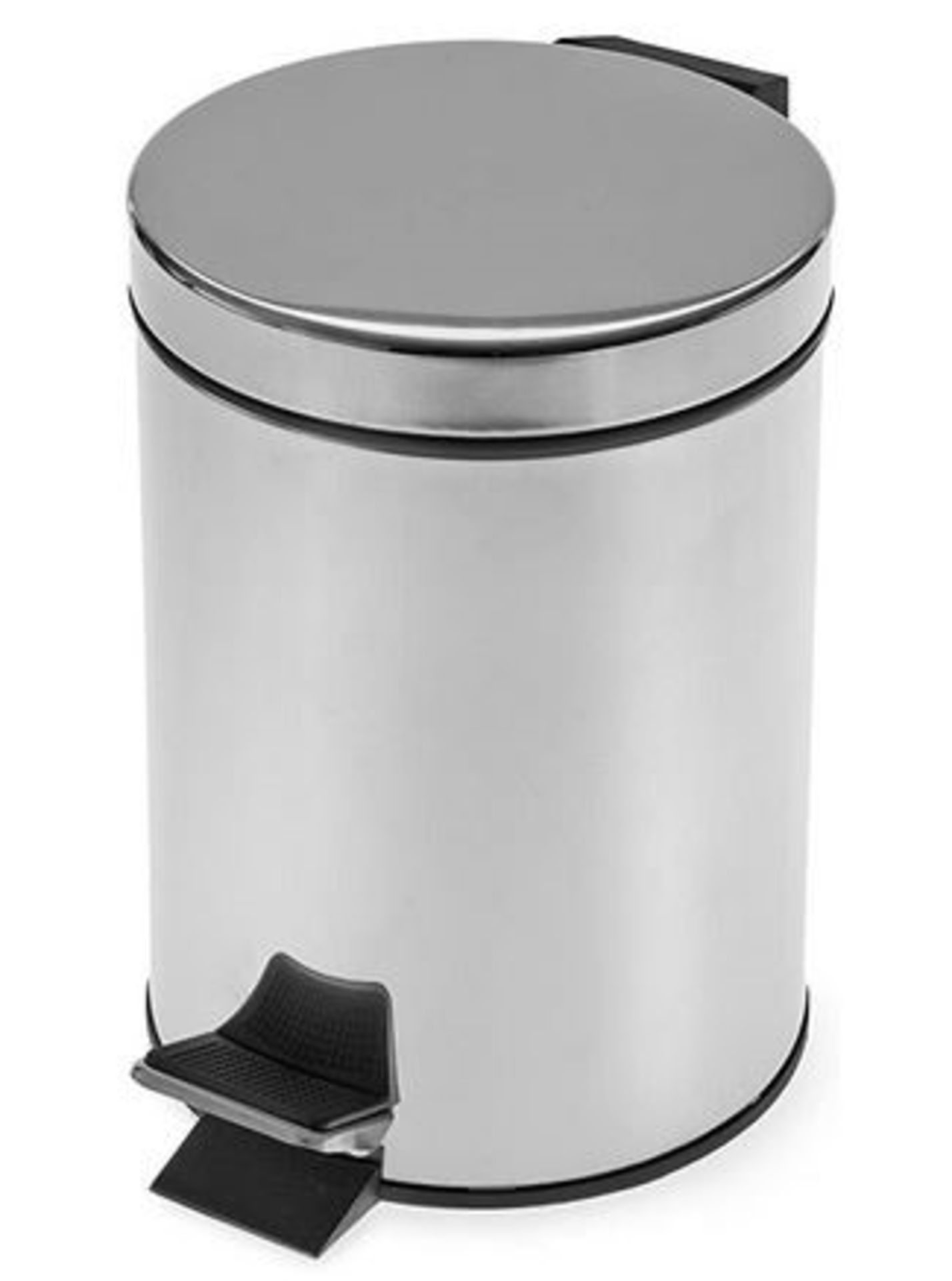 1 LOT TO CONTAIN A BOX OF 6 X BLUE CANYON 5L PEDAL BINS IN CHROME / RRP 96.00