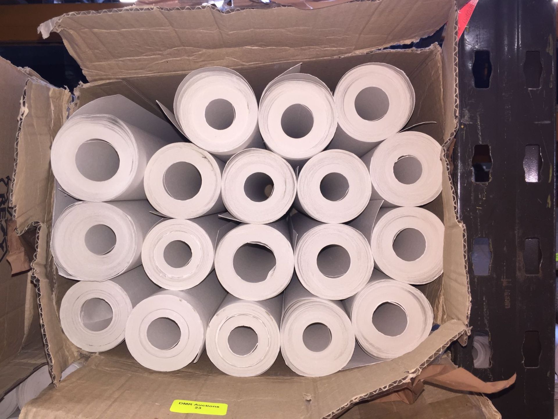 1 LOT TO CONTAIN A BOX OF LINING PAPER, THERE ARE 18 ROLLS IN THIS LOT, CONDITIONS VARY