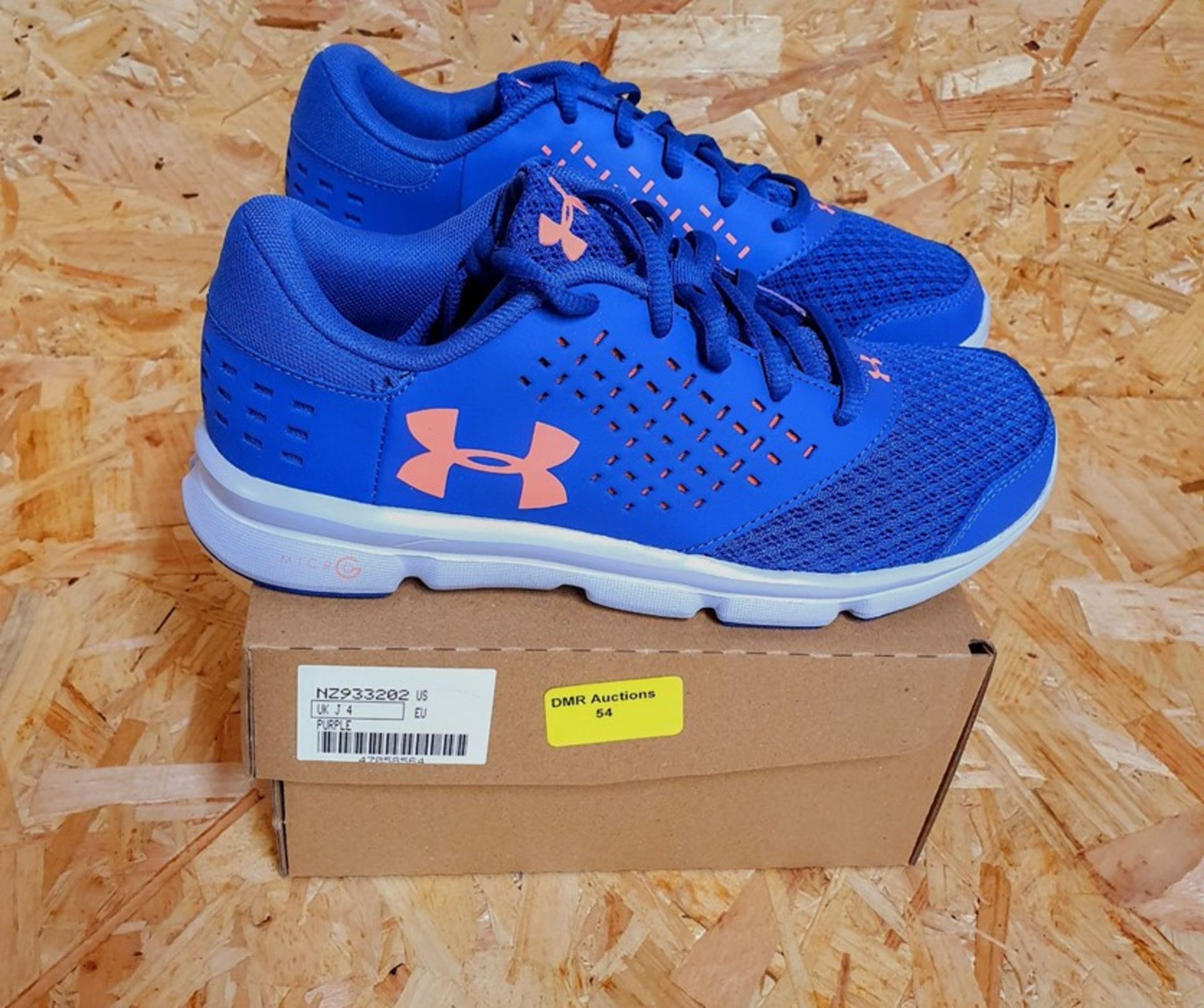 UNDER ARMOUR MICRO G RAVE GIRL TRAINERS - UK SIZE J4/PURPLE