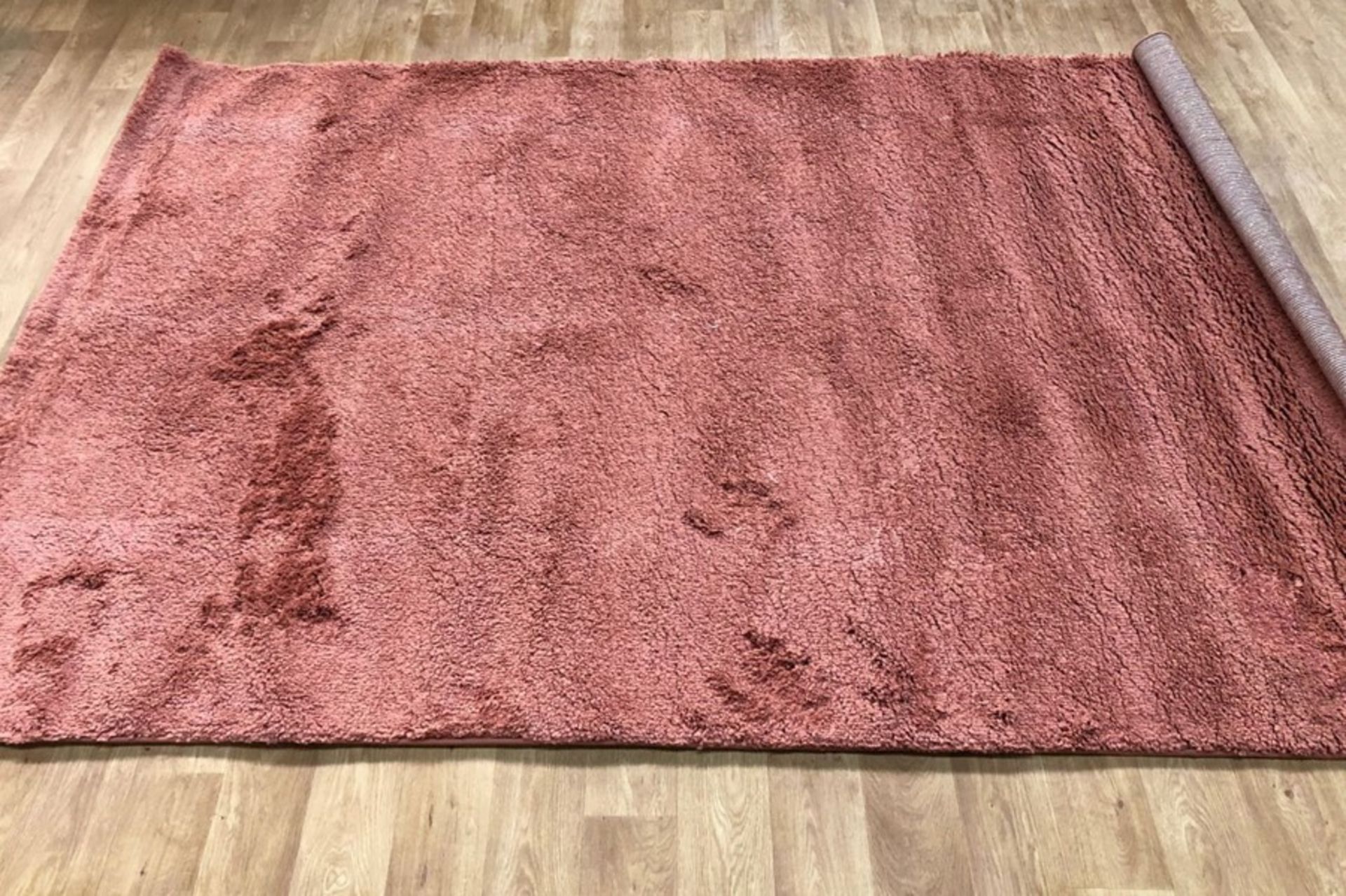 LA REDOUTE SHAGGY SUPER SOFT RUG - PEACH / SIZE: 200 X 290cm