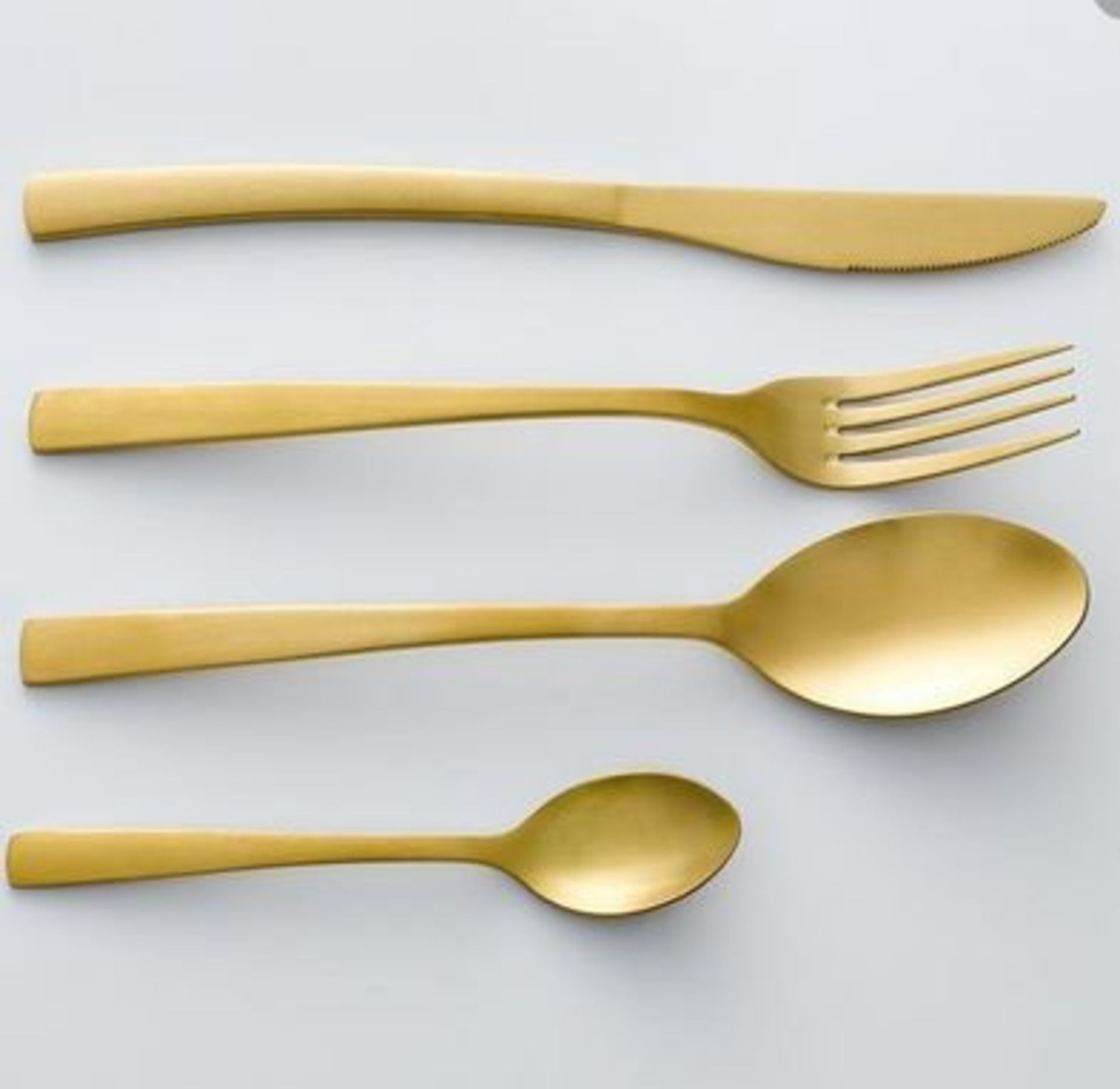 1 X LA REDOUTE AUBERIE 24 PIECE CUTLERY SET IN GOLD / RRP £60.00 / GRADE A