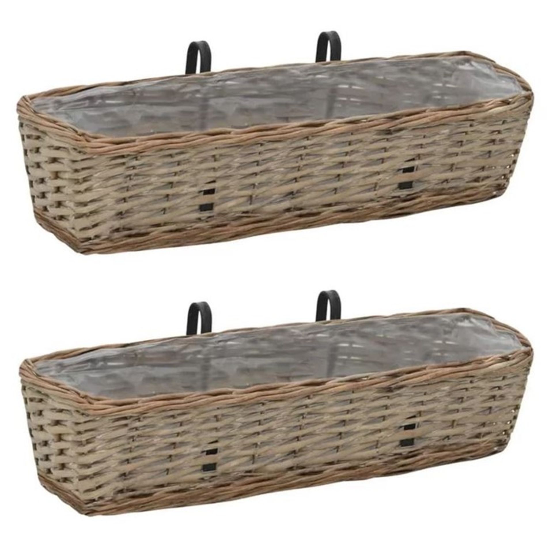 CADY RATTAN WALL PLANTERS (SET OF 2) BY BRAMBLY COTTAGE