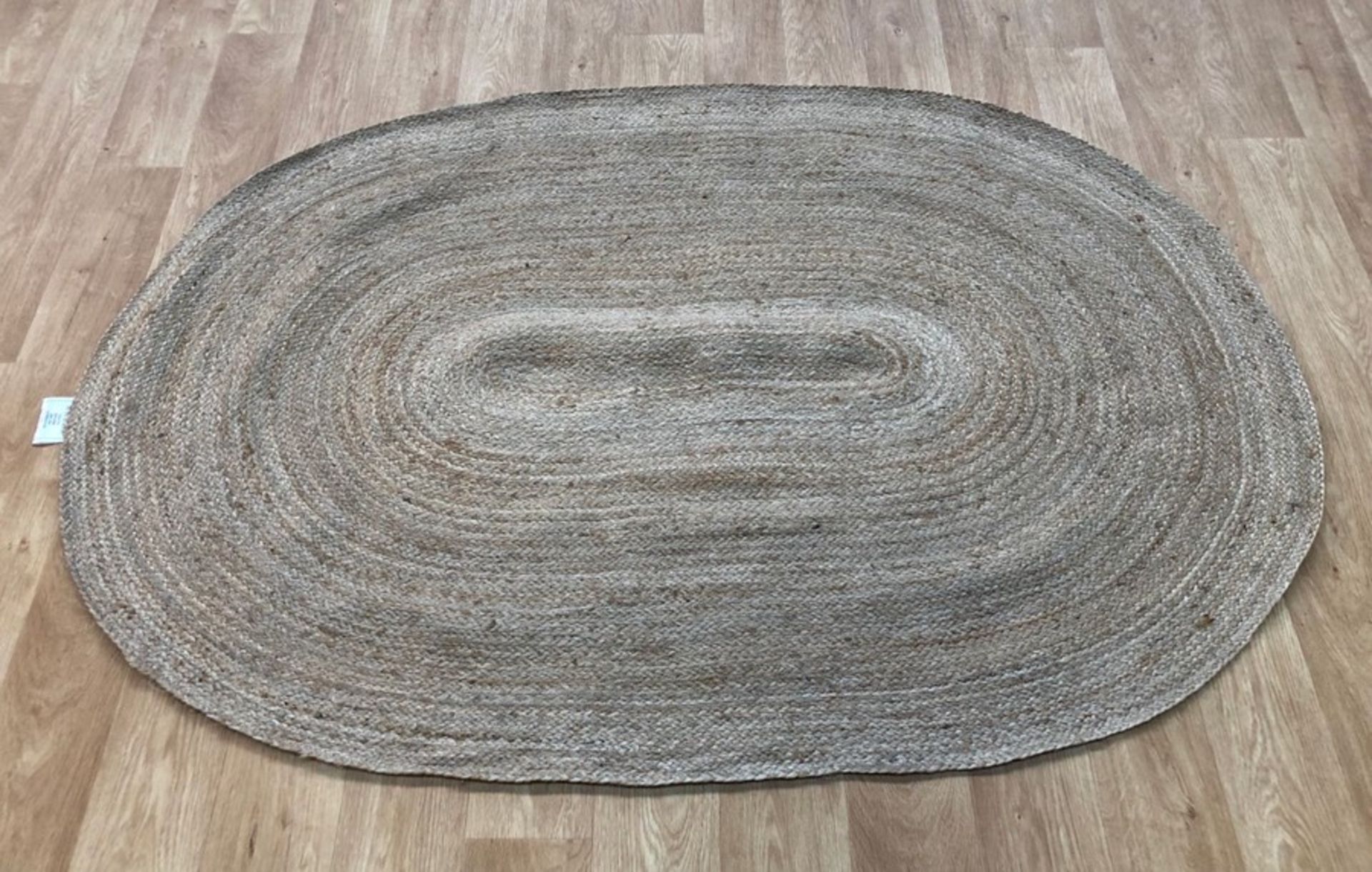 LA REDOUTE AFTAS OVAL JUTE RUG / SIZE: 120 X 170cm