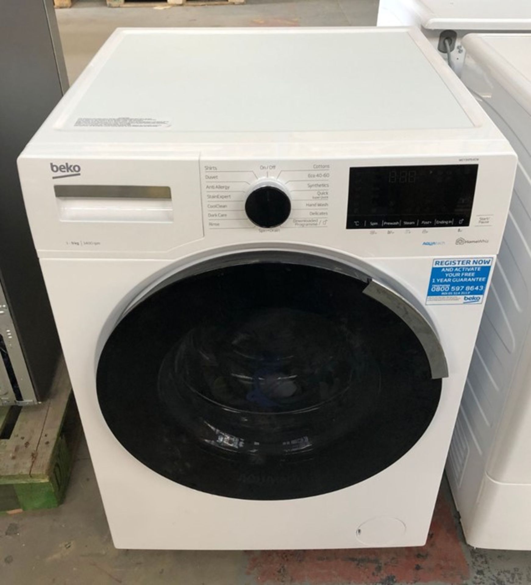 BEKO WEY94P64EW FREESTANDING WASHING MACHINE