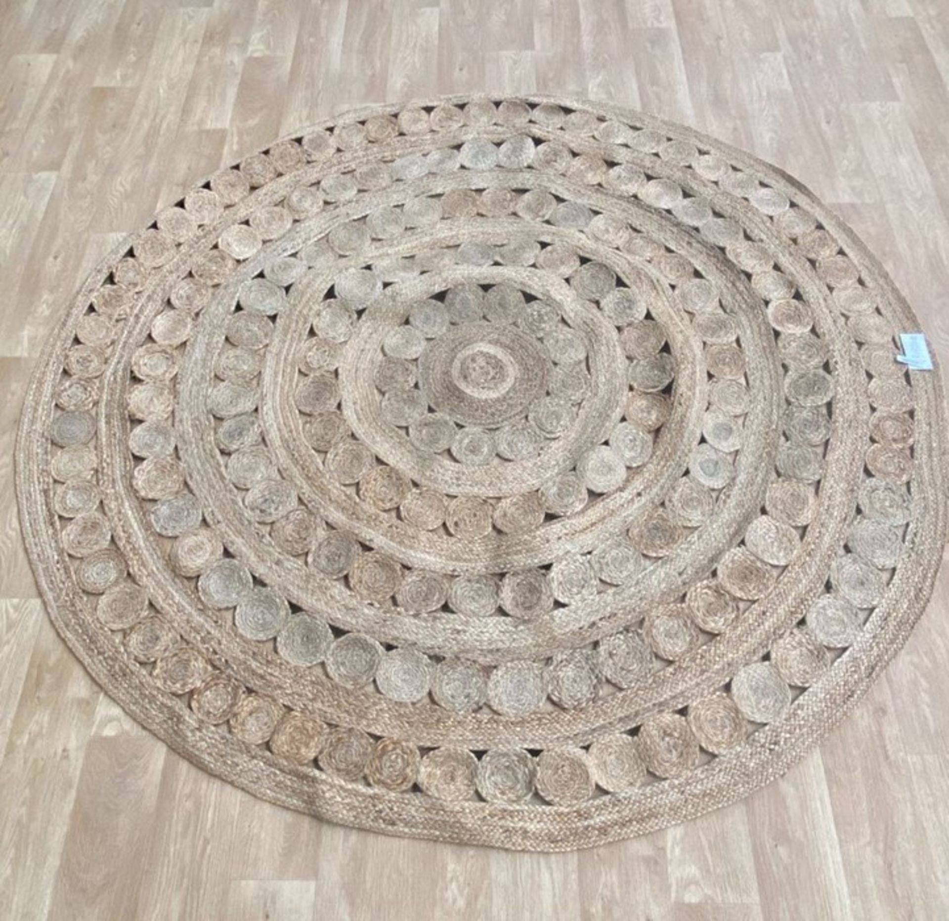 LA REDOUTE AFTAS ROUND JUTE RUG 200CM DIAMETER