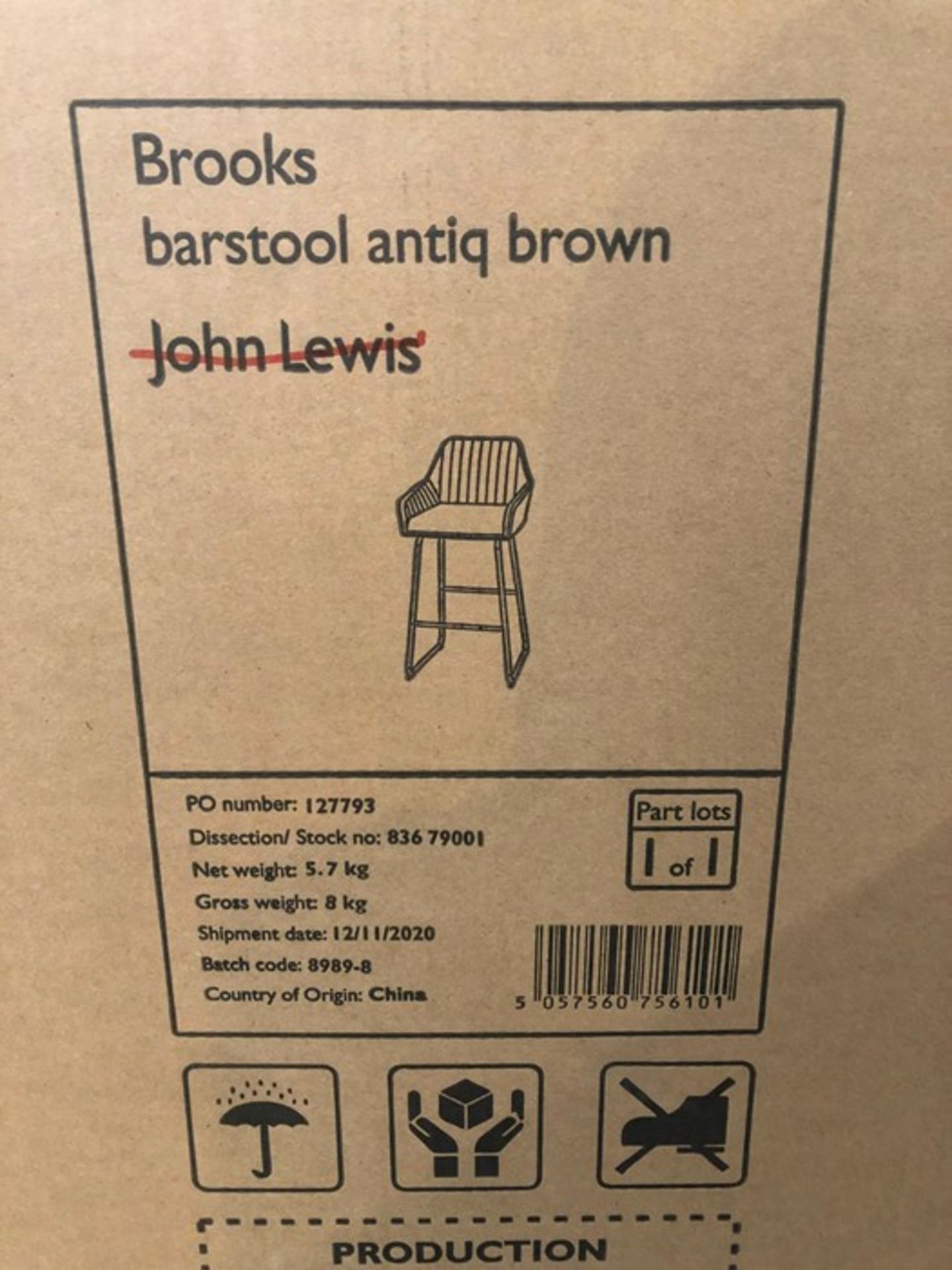 JOHN LEWIS BROOKS BAR CHAIR