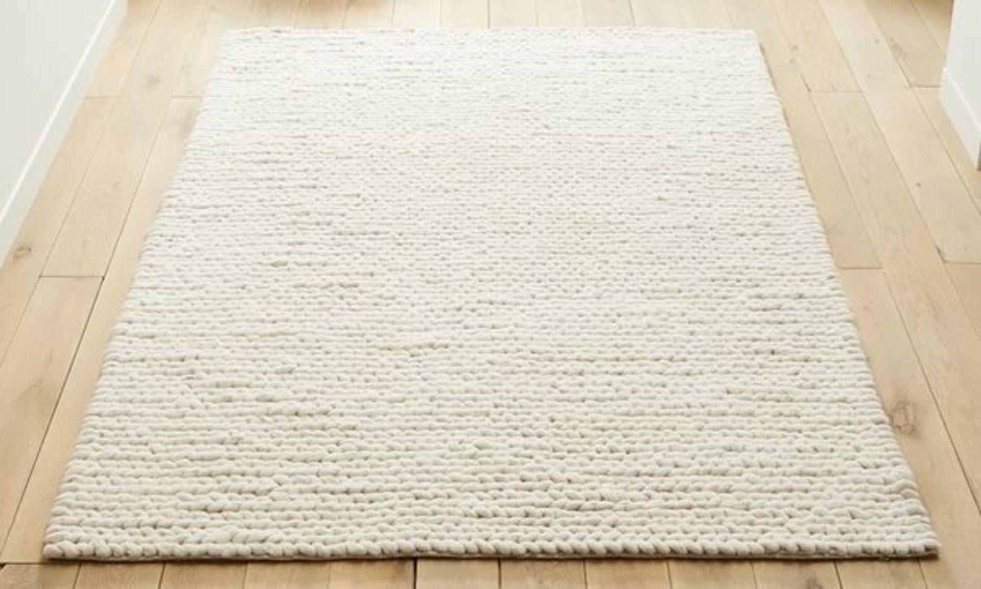 LA REDOUTE DIANO PURE WOOL KNIT EFFECT RUG 160X230CM