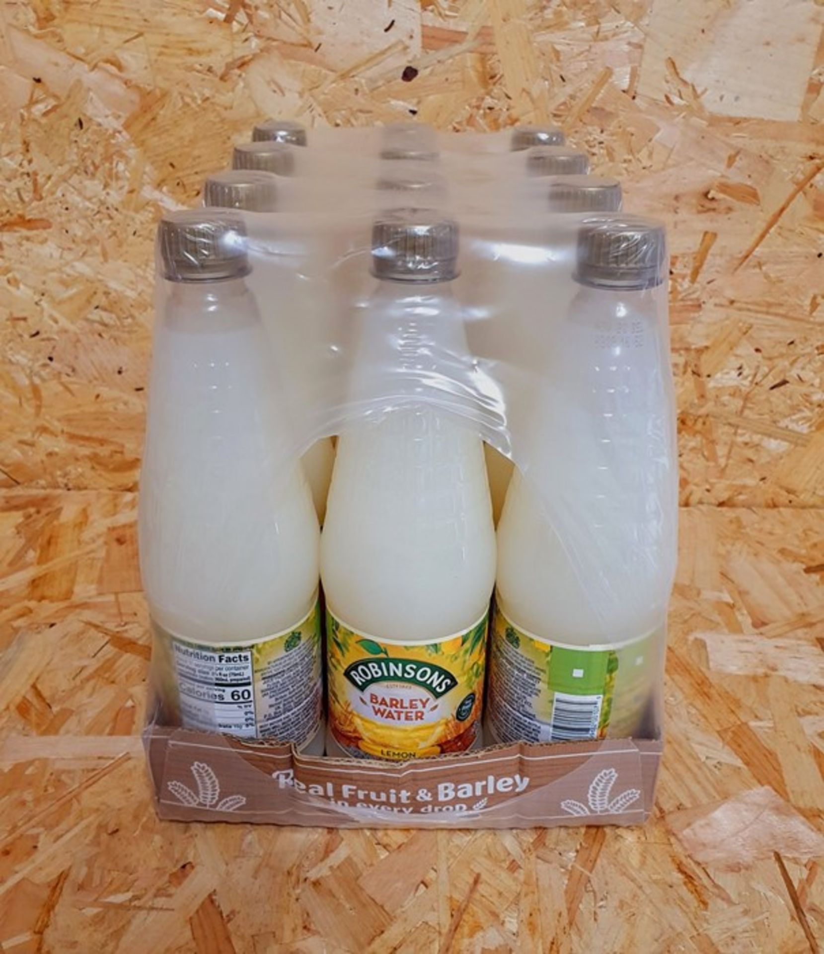 ONE LOT TO CONTAIN ONE CASE OF ROBINSONS FRUIT AND BARLEY BARLEY WATER - LEMON. 850ML PER BOTTLE, 12