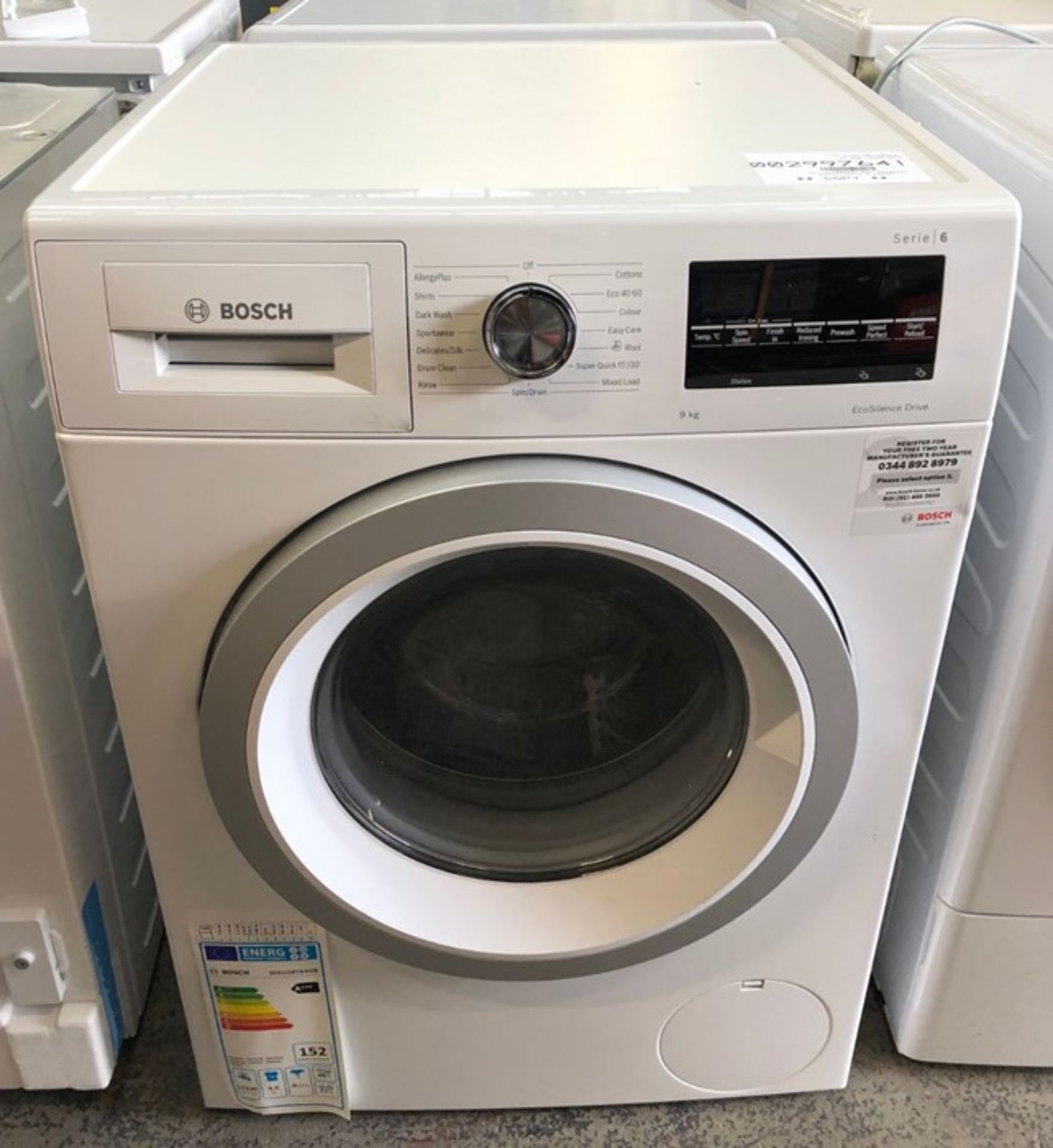 BOSCH SERIE 6 WAU28T64GB FREESTANDING WASHING MACHINE