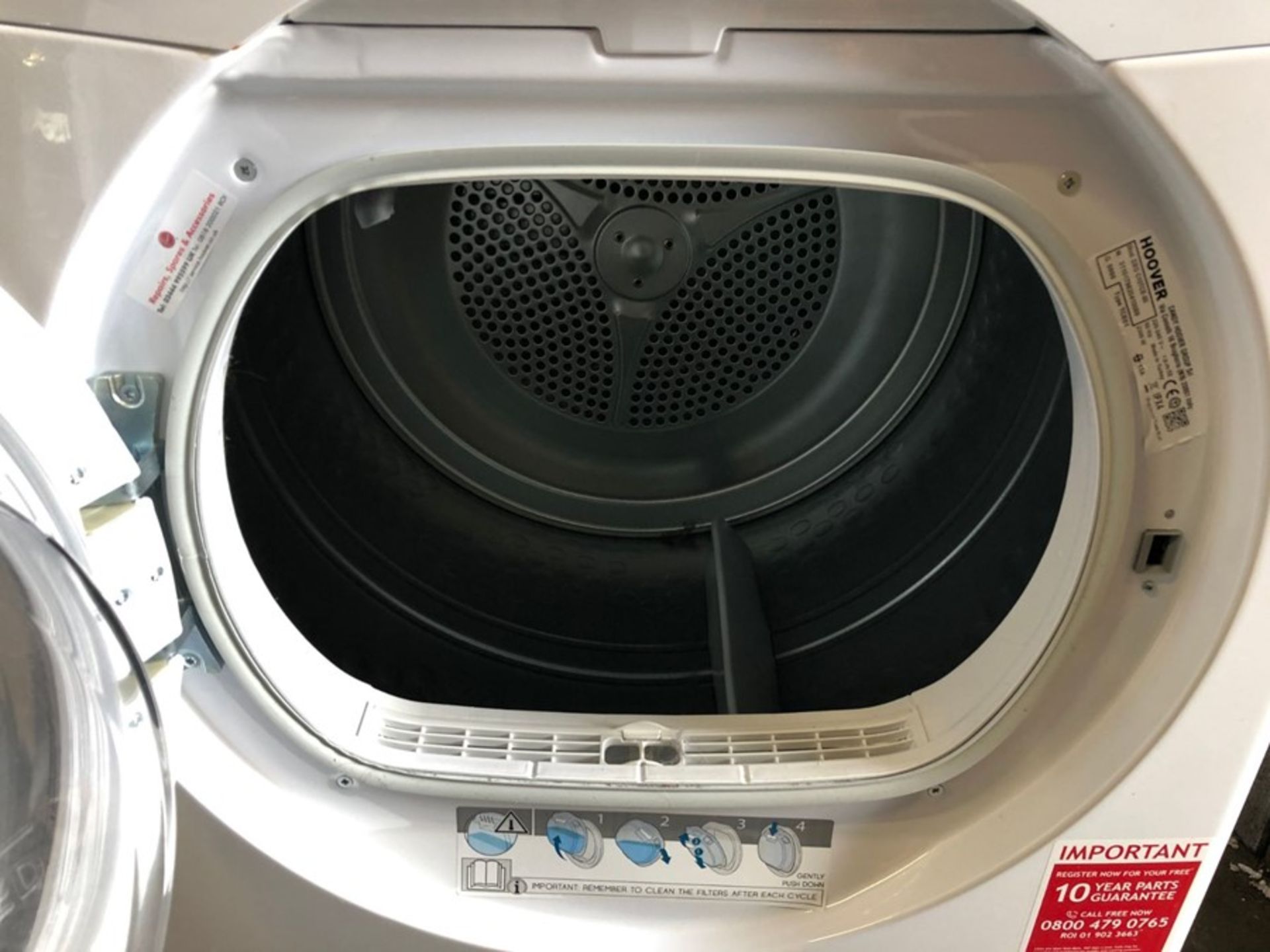 HOOVER DYNAMIC NEXT DXOC10TCE-80 CONDENSER TUMBLE DRYER - Image 3 of 3