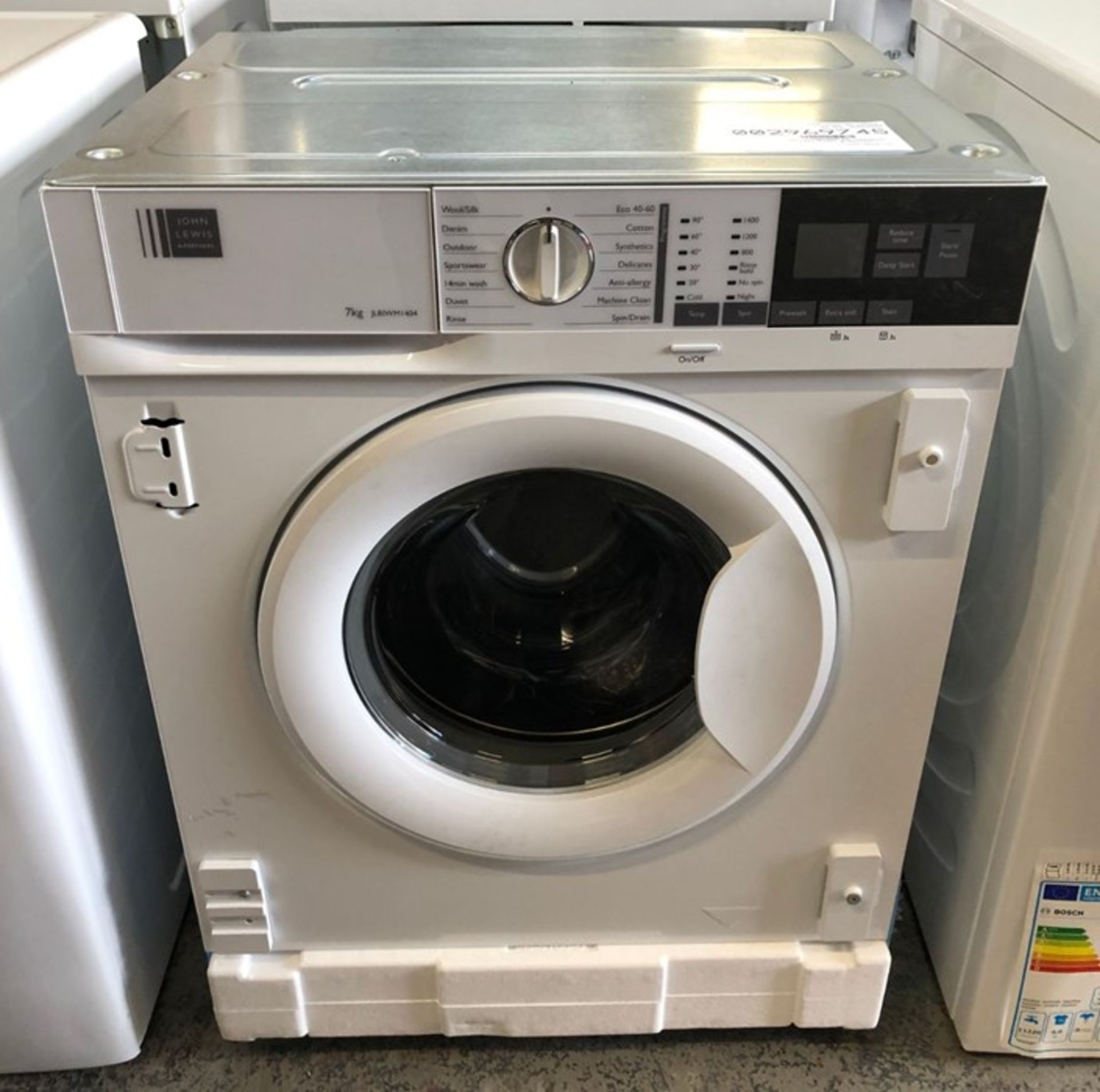 JOHN LEWIS JLBIWM1404 INTEGRATED WASHING MACHINE