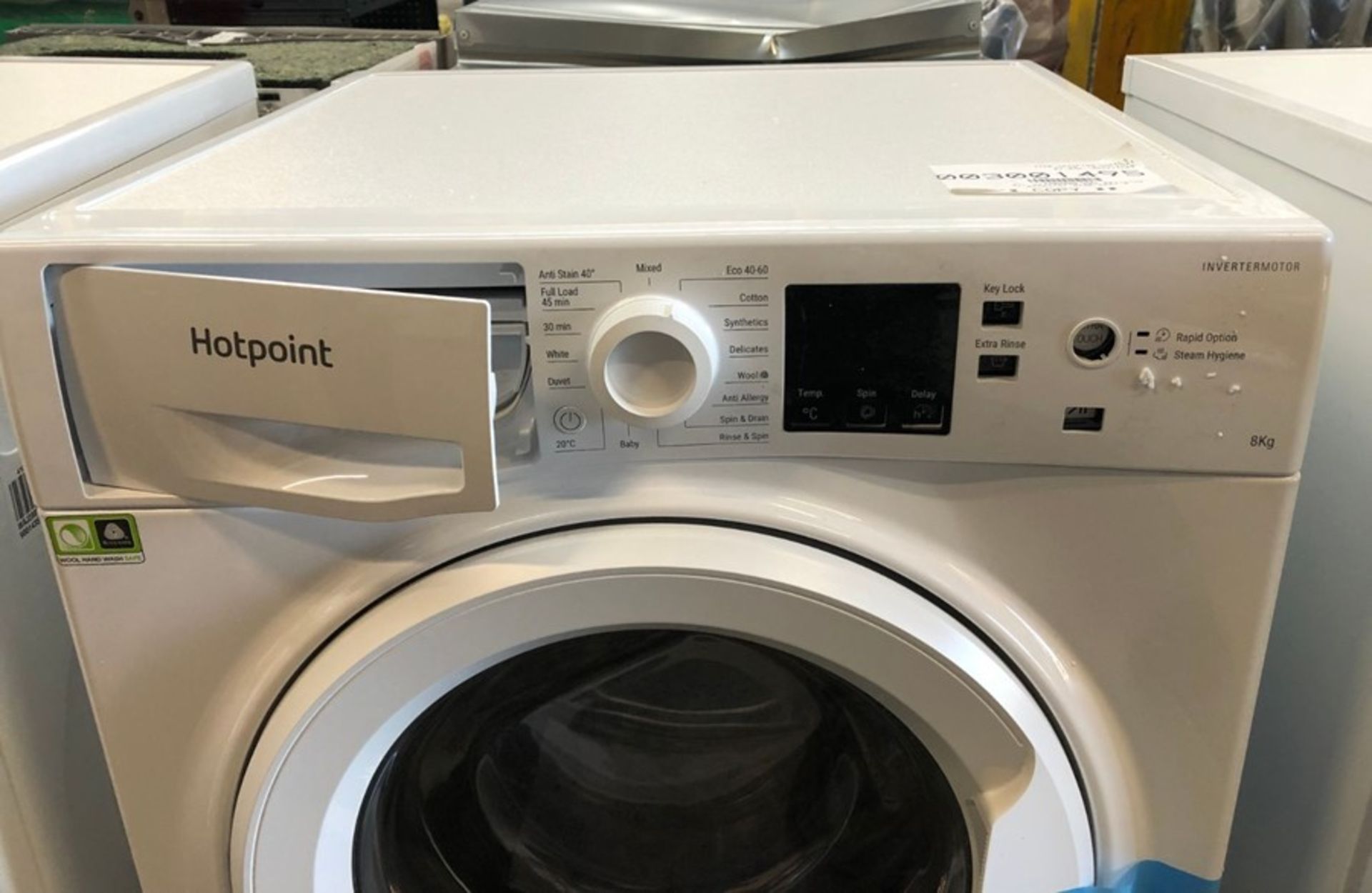 HOTPOINT NSWM 843C W FREESTANDING WASHING MACHINE - Image 2 of 3