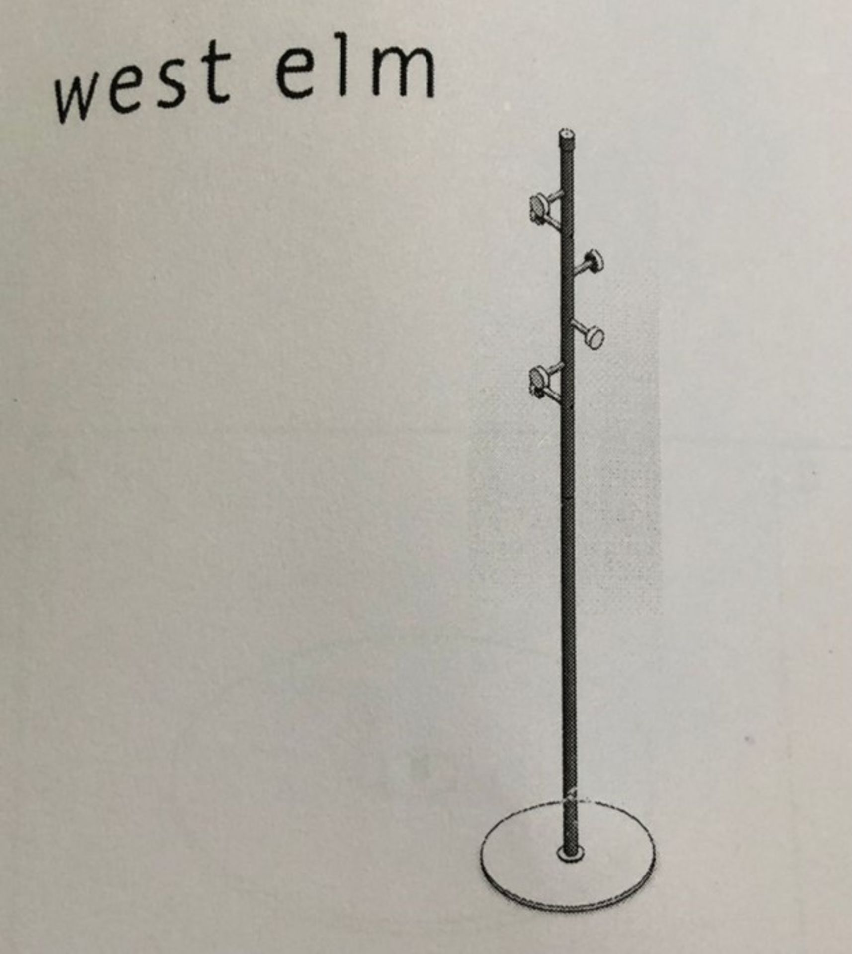 WEST ELM DECO MARBLE COAT RACK