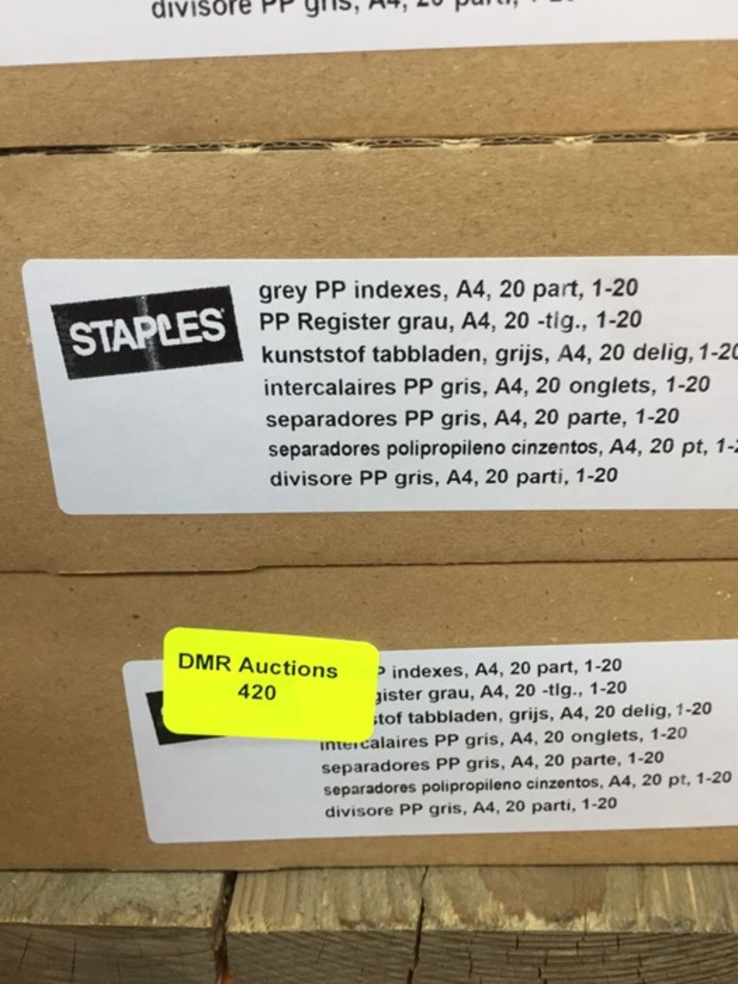 ONE LOT TO CONTAIN 2 BOXES OF GREY PP A4 INDEXES,AS NEW
