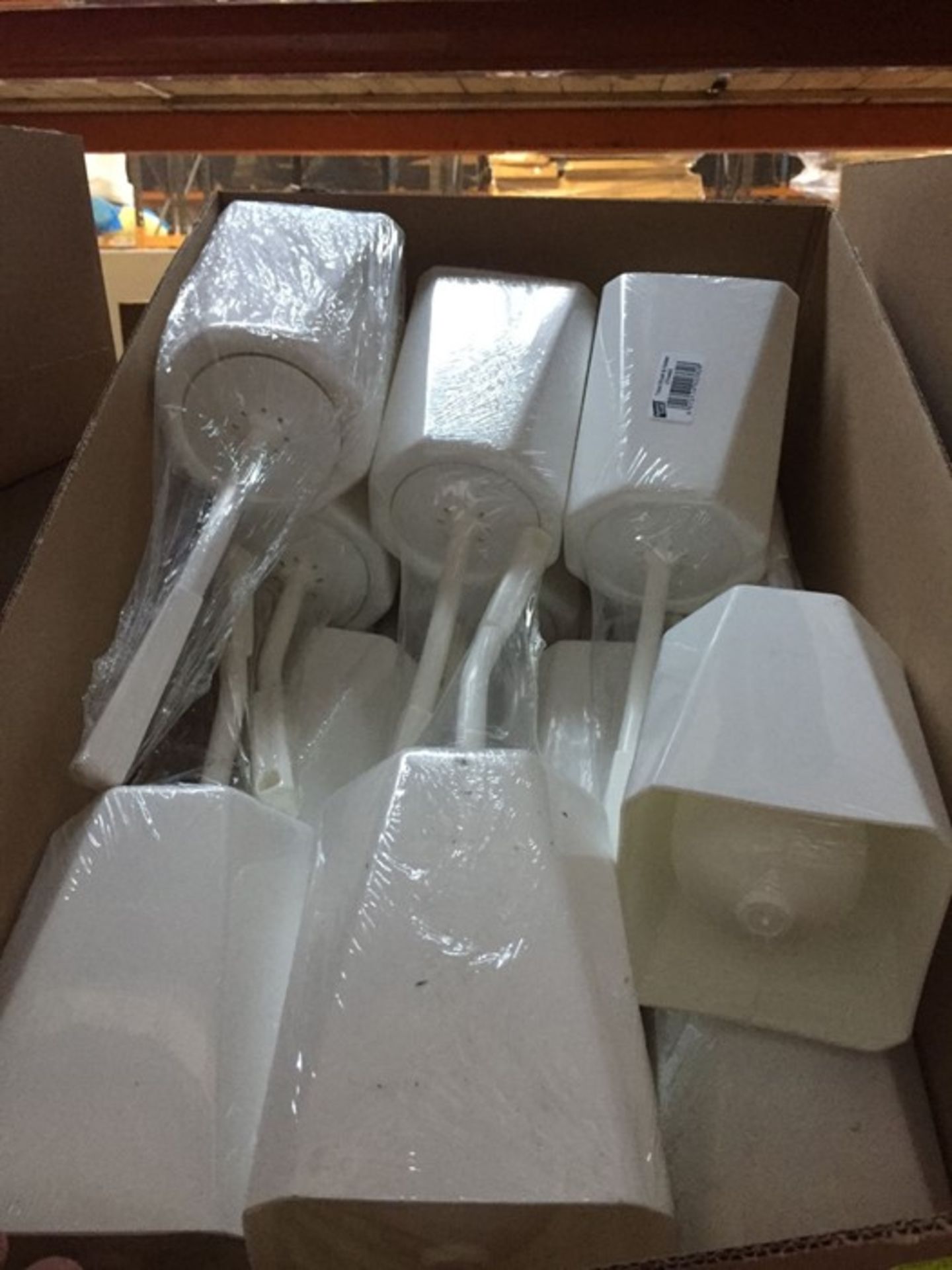ONE LOT TO CONTAIN A BOX OF SEALED TOILET BRUSHES, AS NEW
