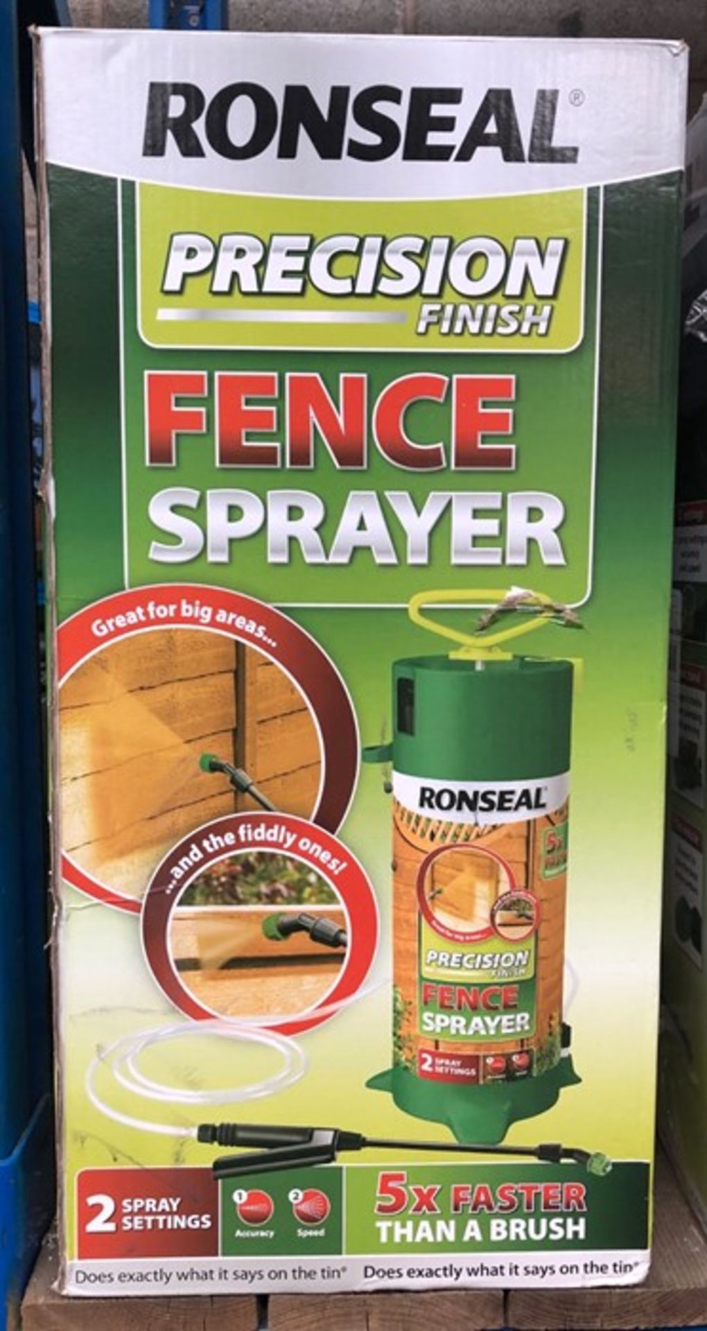 4 X RONSEAL PRECISION FINISH 5LTR FENCE SPRAYER / COMBINED RRP £79.96 / UNTESTED CUSTOMER RETURNS