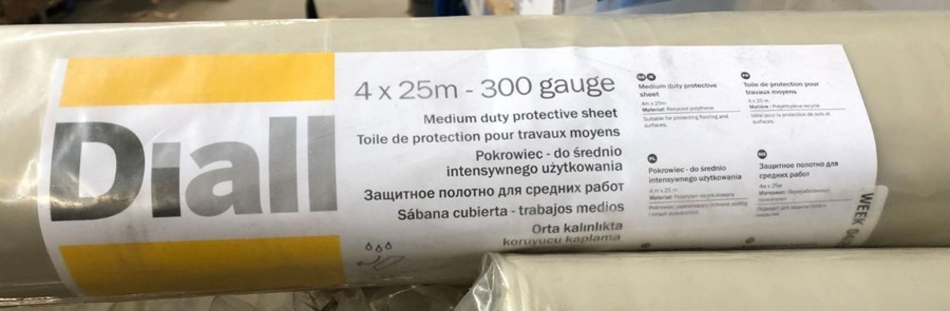 3 X DIALL MEDIUM DUTY PROTECTIVE SHEETS - 25M / COMBINED RRP £60.00