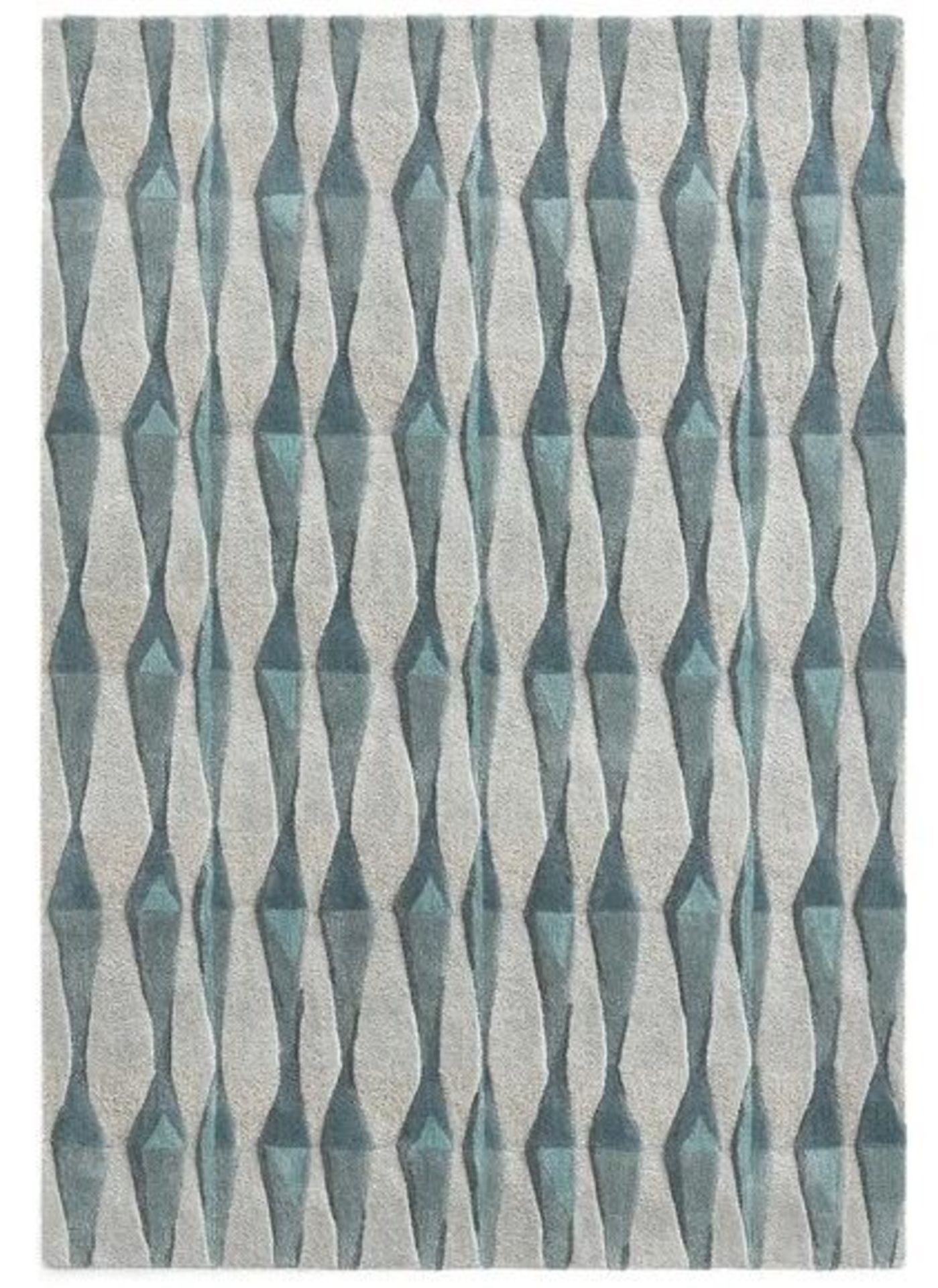 LA REDOUTE GAAGEA WOOL AND VISCOSE TUFTED DIAMOND RUG 200X290CM