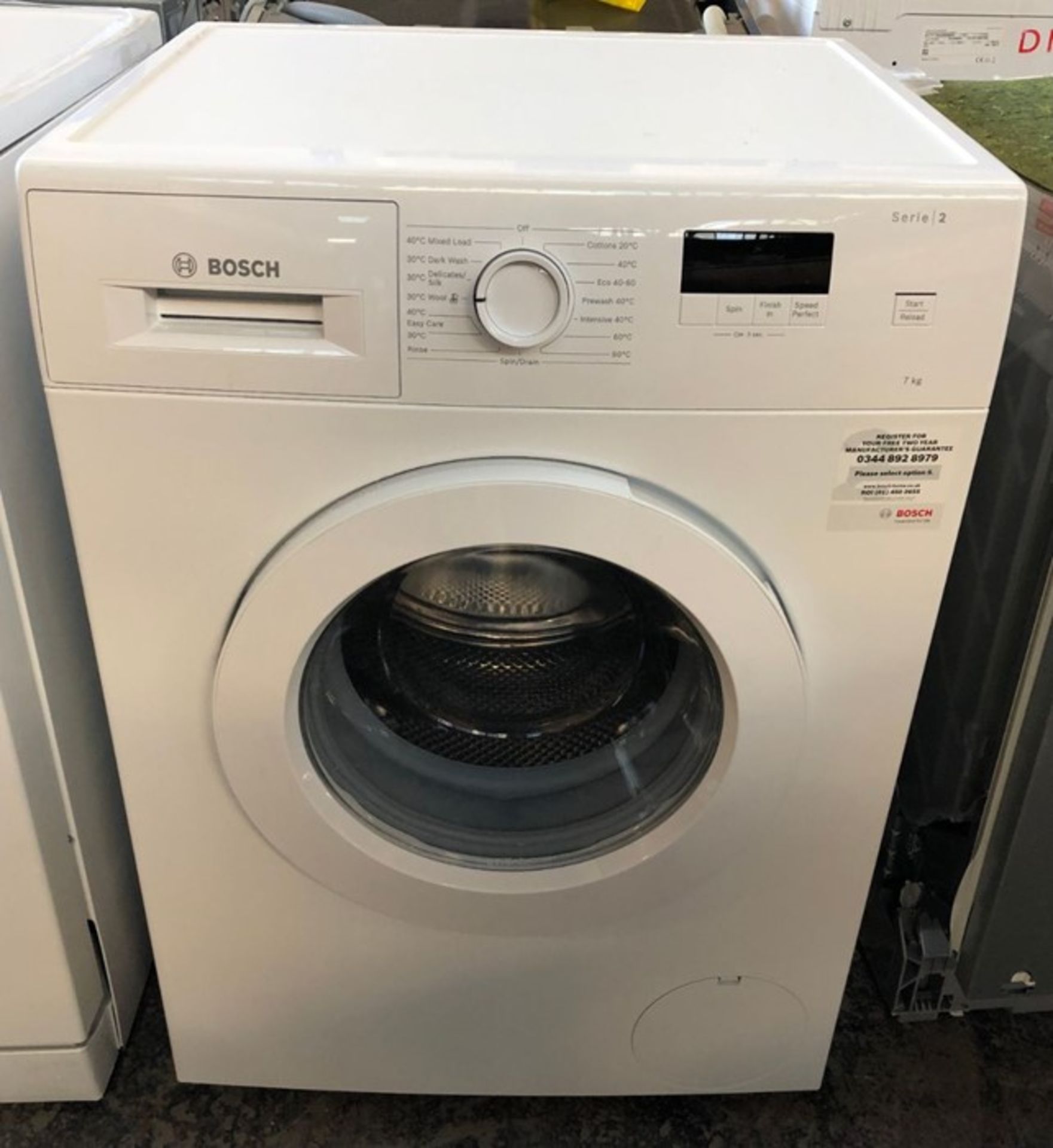 BOSCH SERIE 2 WAJ28008GB FREESTANDING WASHING MACHINE, 7KG LOAD