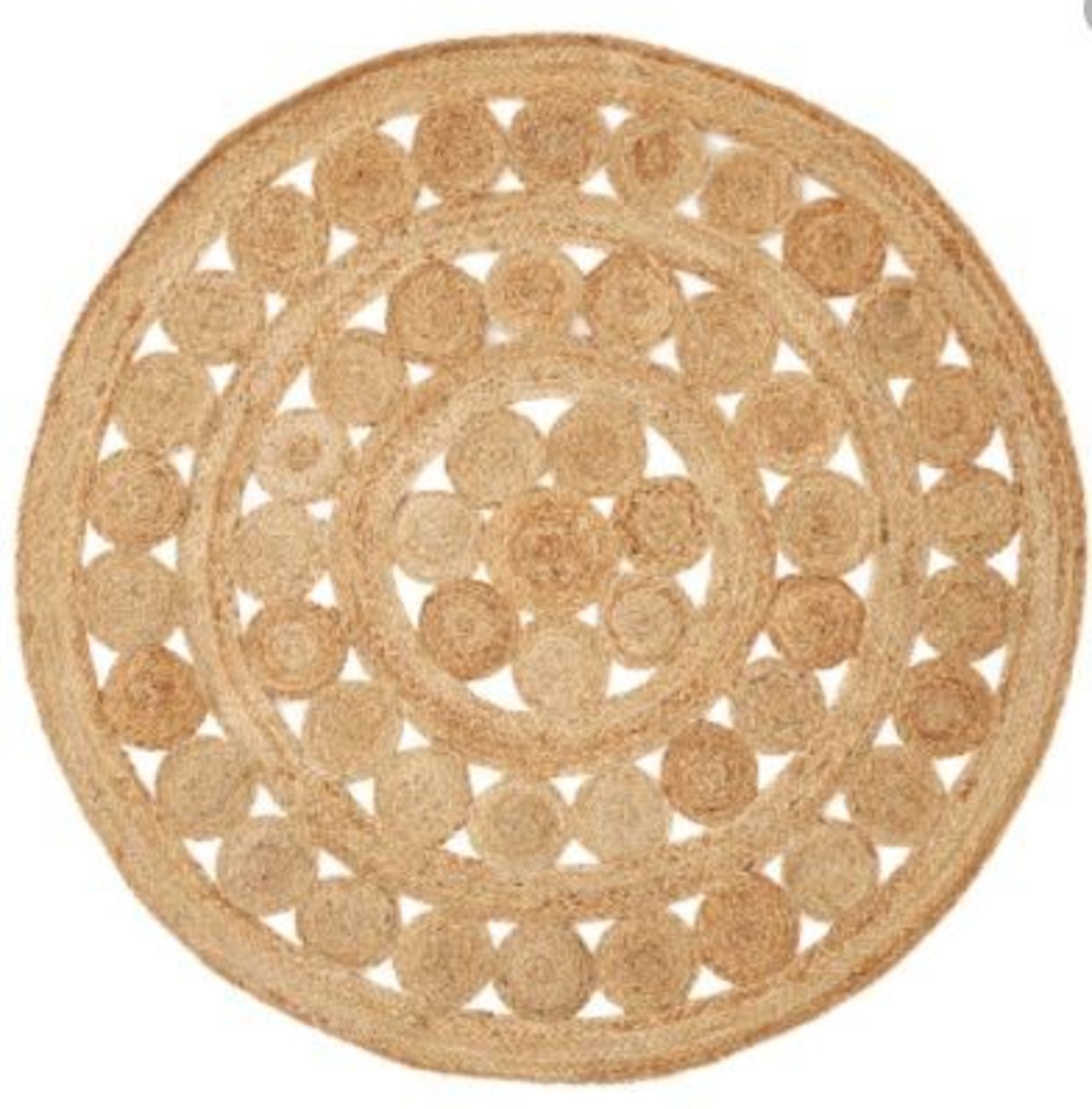 LA REDOUTE AFTAS ROUND JUTE RUG 160CM DIAMERTER