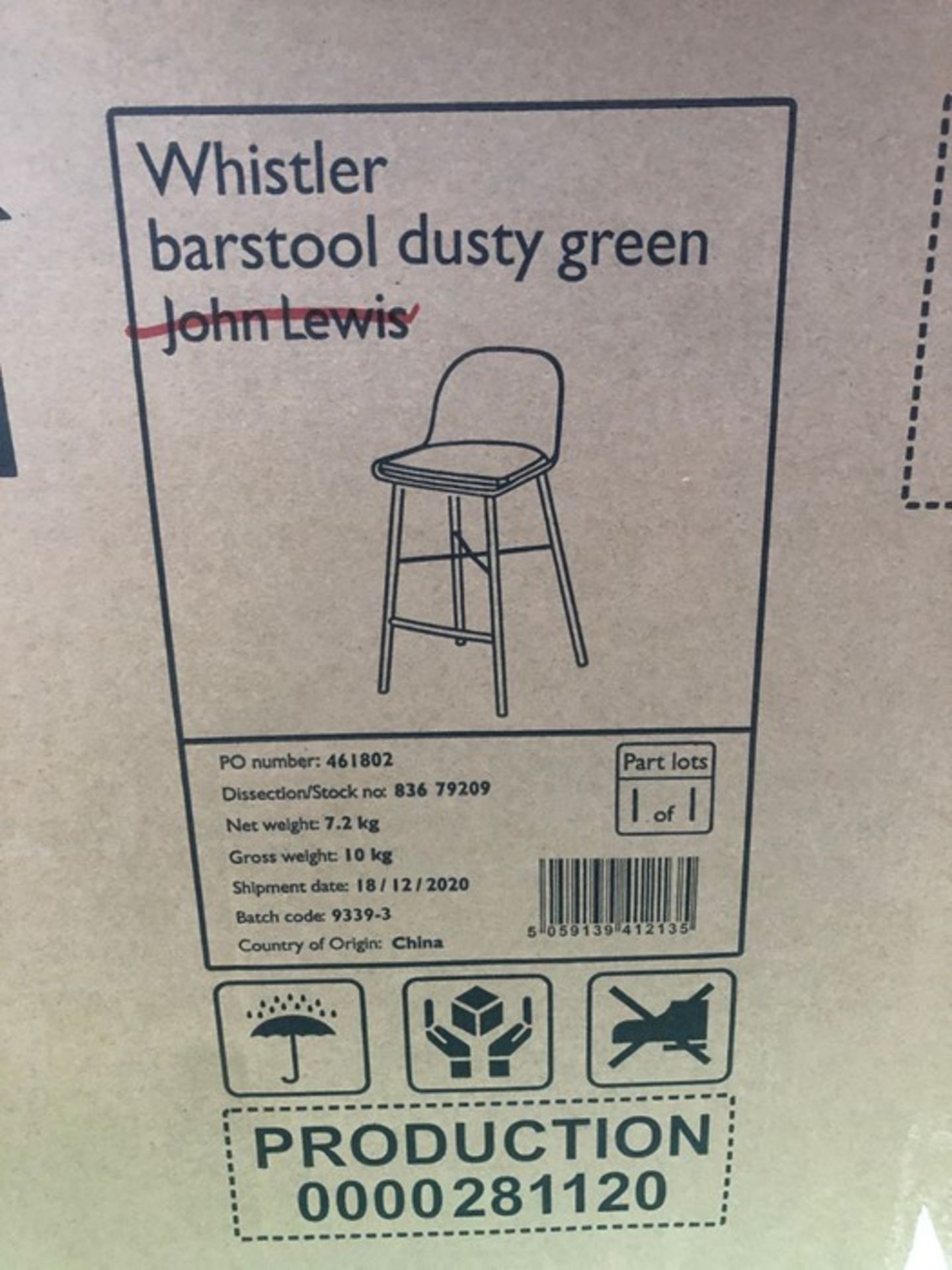 HOUSE BY JOHN LEWIS WHISTLER BAR STOOL