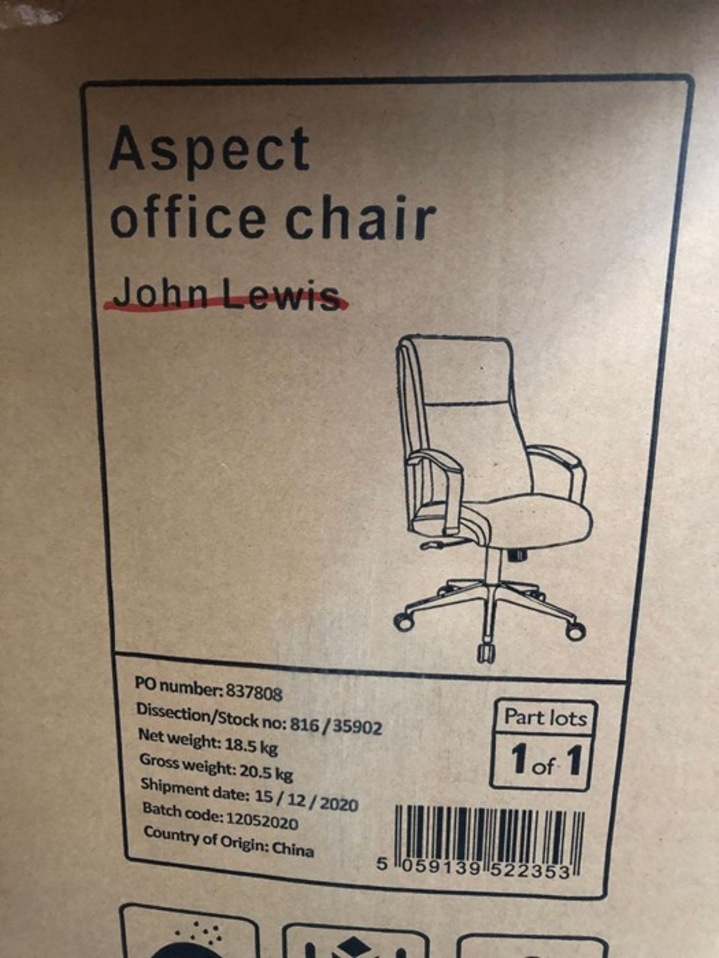 JOHN LEWIS ASPECT OFFICE CHAIR