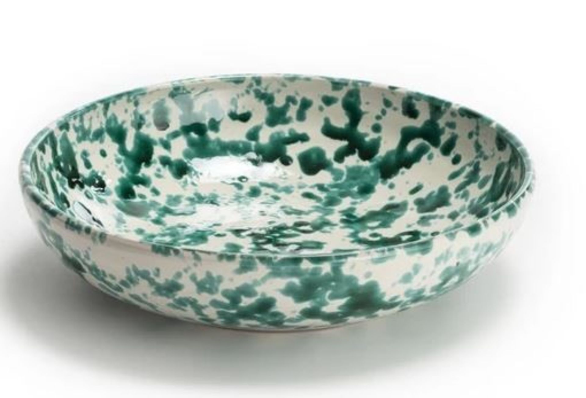 1 X LA REDOUTE ARIANA SPECKLED BOWL IN GREEN 25CM / RRP £35.00 / GRADE A
