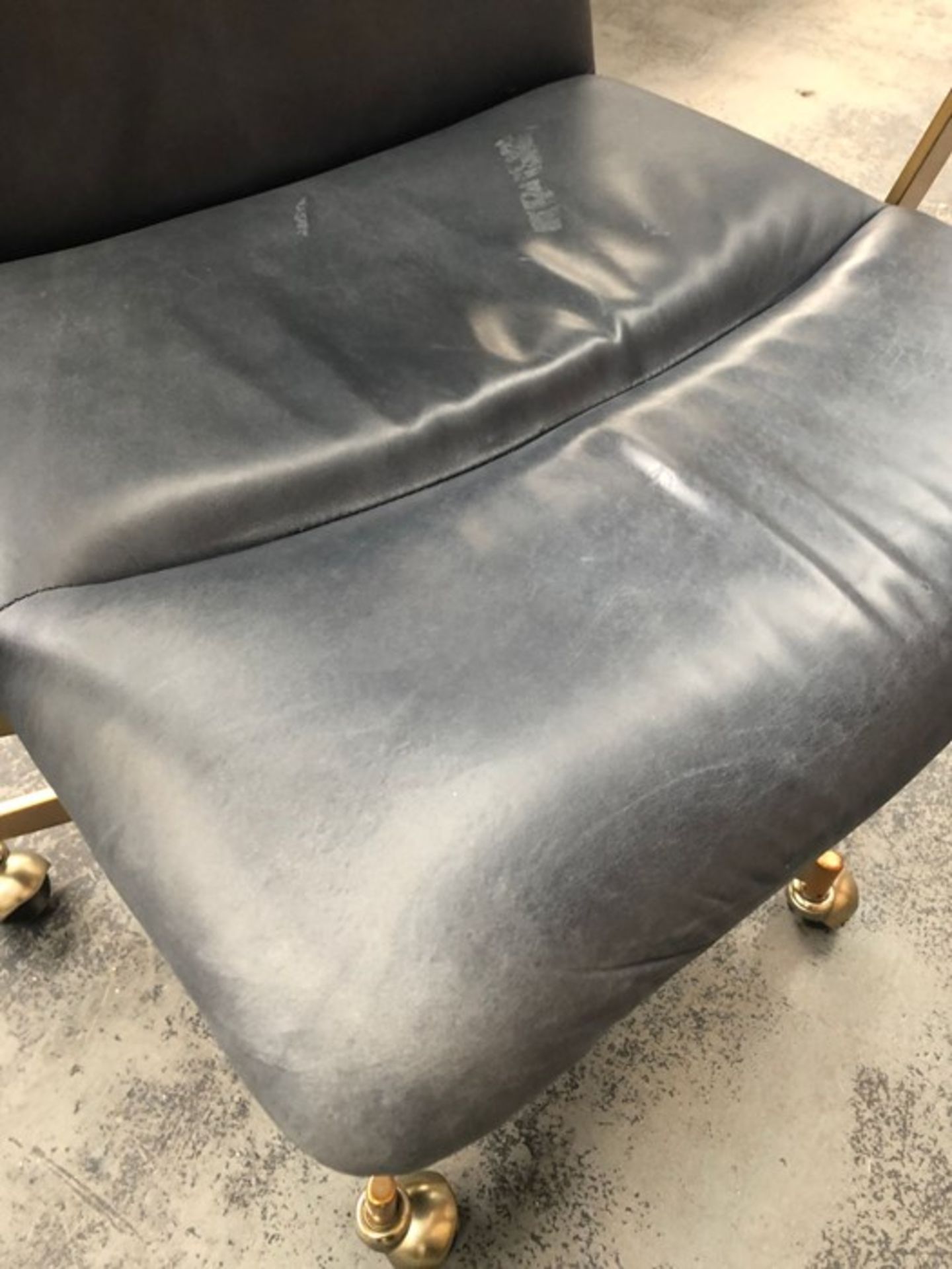 WEST ELM MID-CENTURY LEATHER OFFICE CHAIR - Image 3 of 3