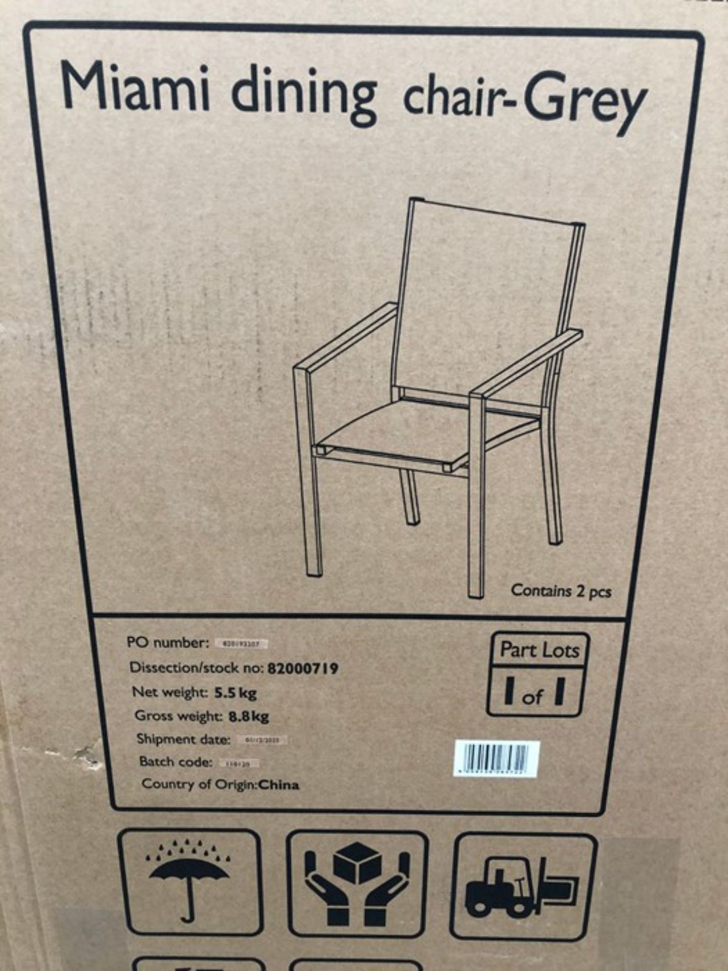 2 X JOHN LEWIS MIAMI GARDEN DINING CHAIRS