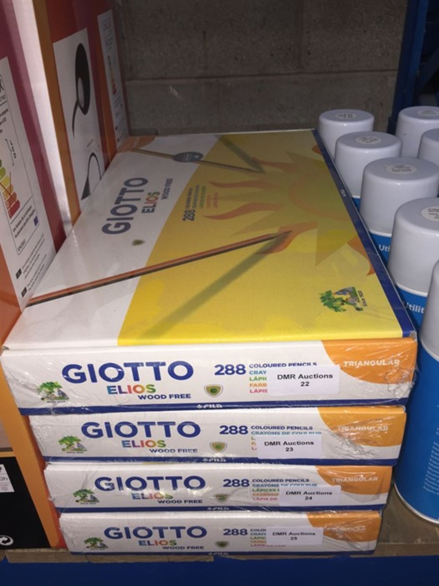 1 LOT TO CONTAIN AN AS NEW BOX OF GIOTTO ELIOS WOOD FREE 288 PACK OF COLOURED PENCILS / RRP £33.
