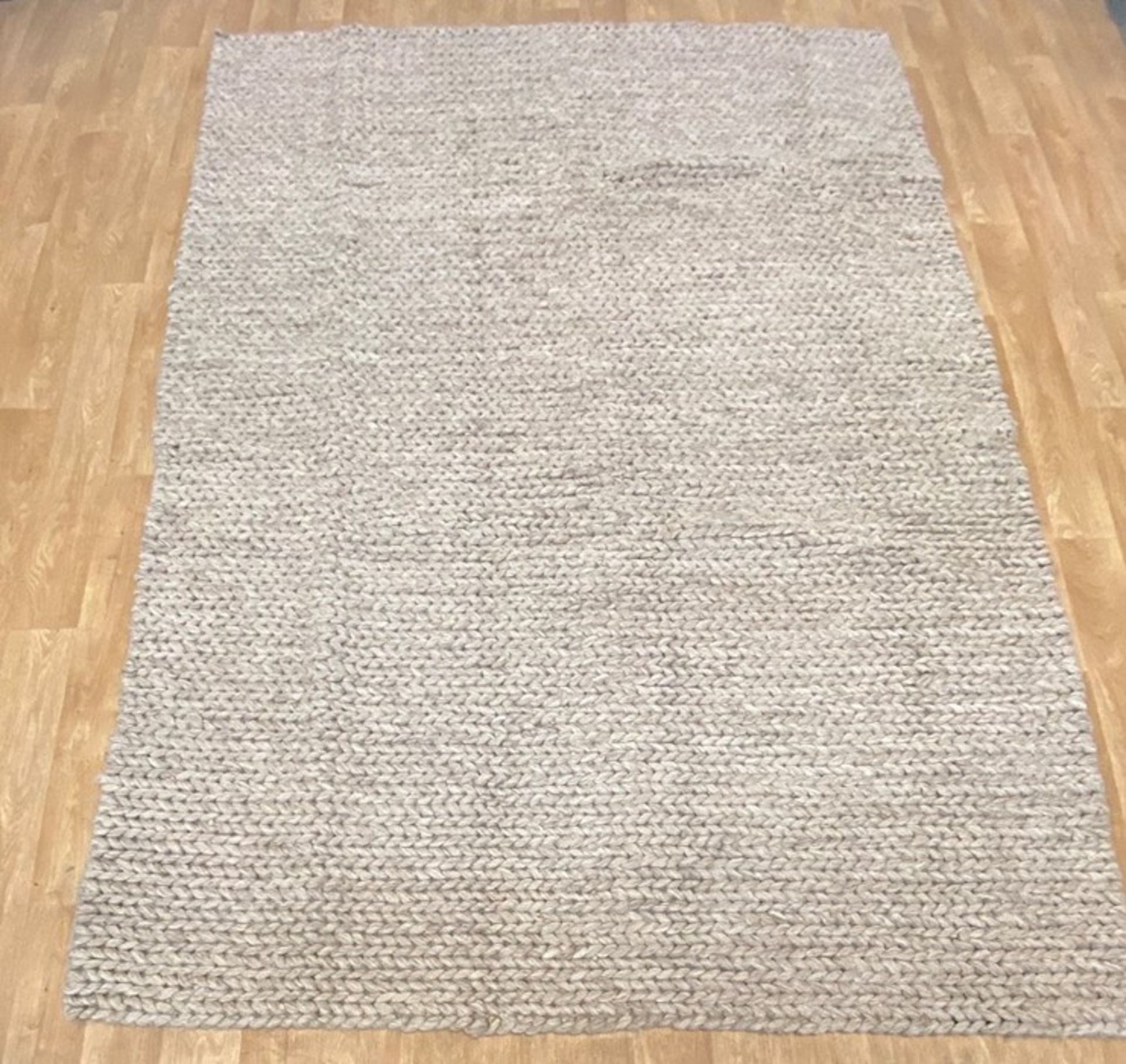 LA REDOUTE DIANO PURE WOOL KNIT EFFECT RUG 200X290CM