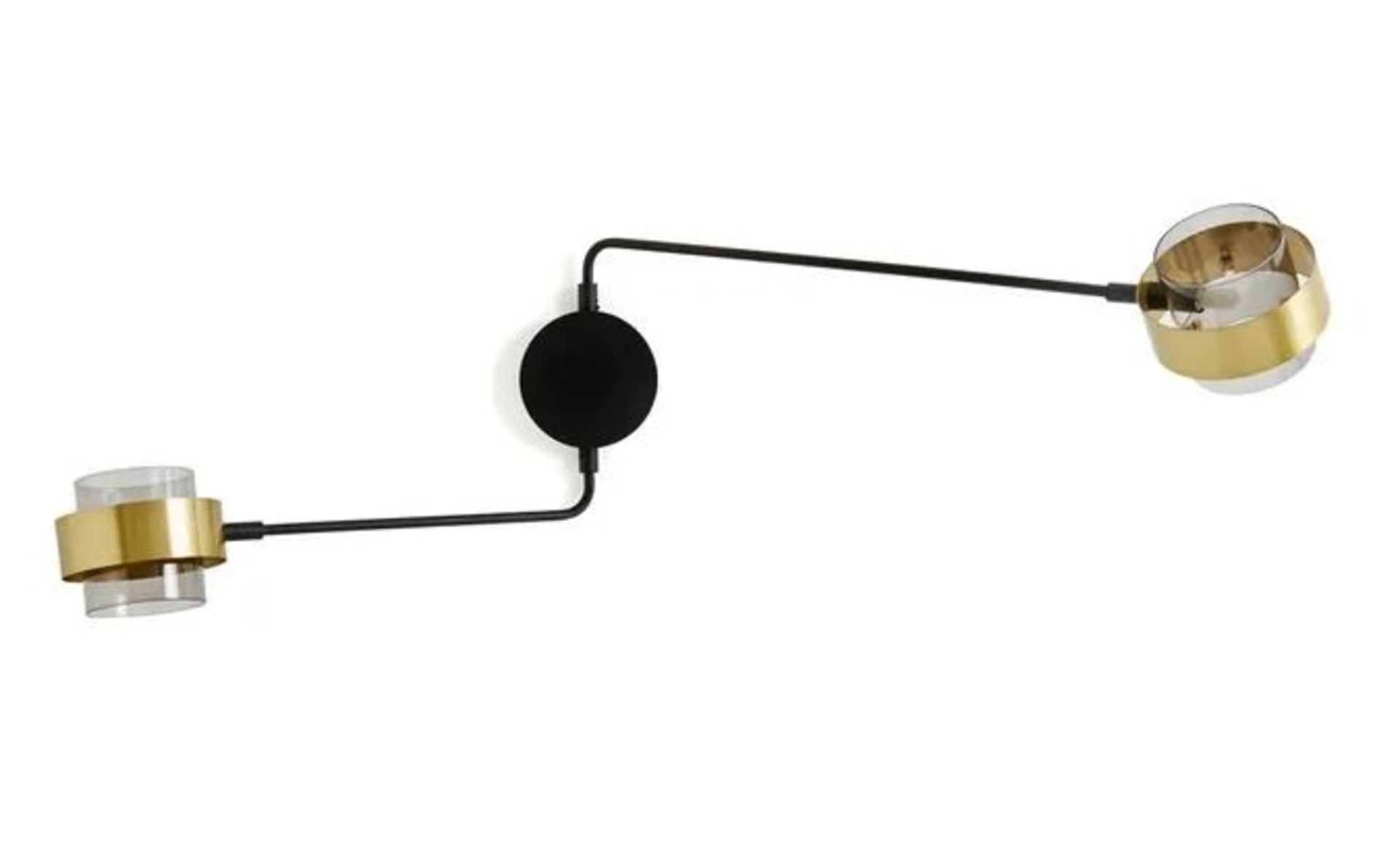 LA REDOUTE BOTELLO CONTEMPORARY 2-ARM WALL LIGHT IN METAL & GLOSS