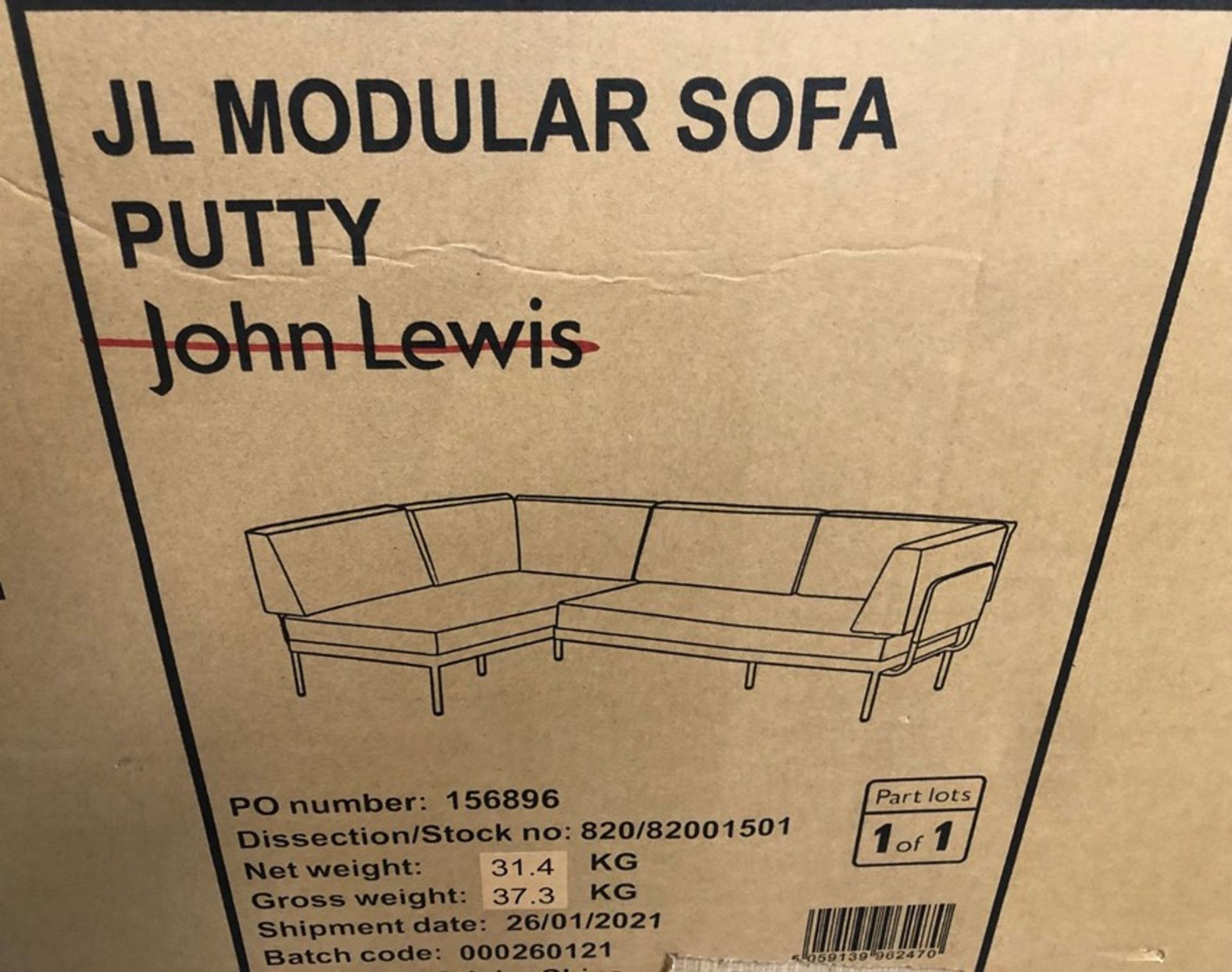 JOHN LEWIS MODULAR 4 SEATER GARDEN SOFA